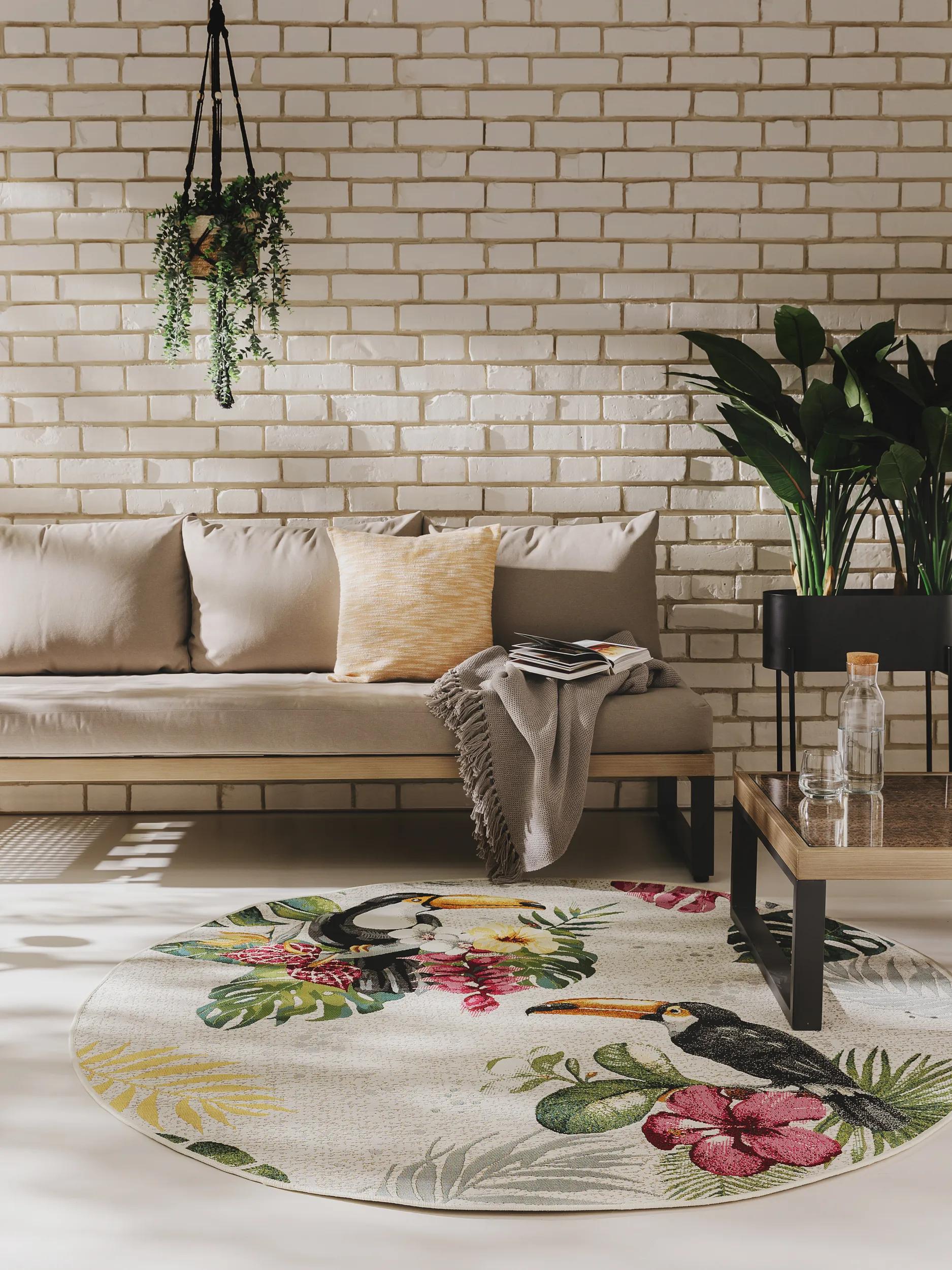 Covor rotund de interior și exterior Artis – Multicolor