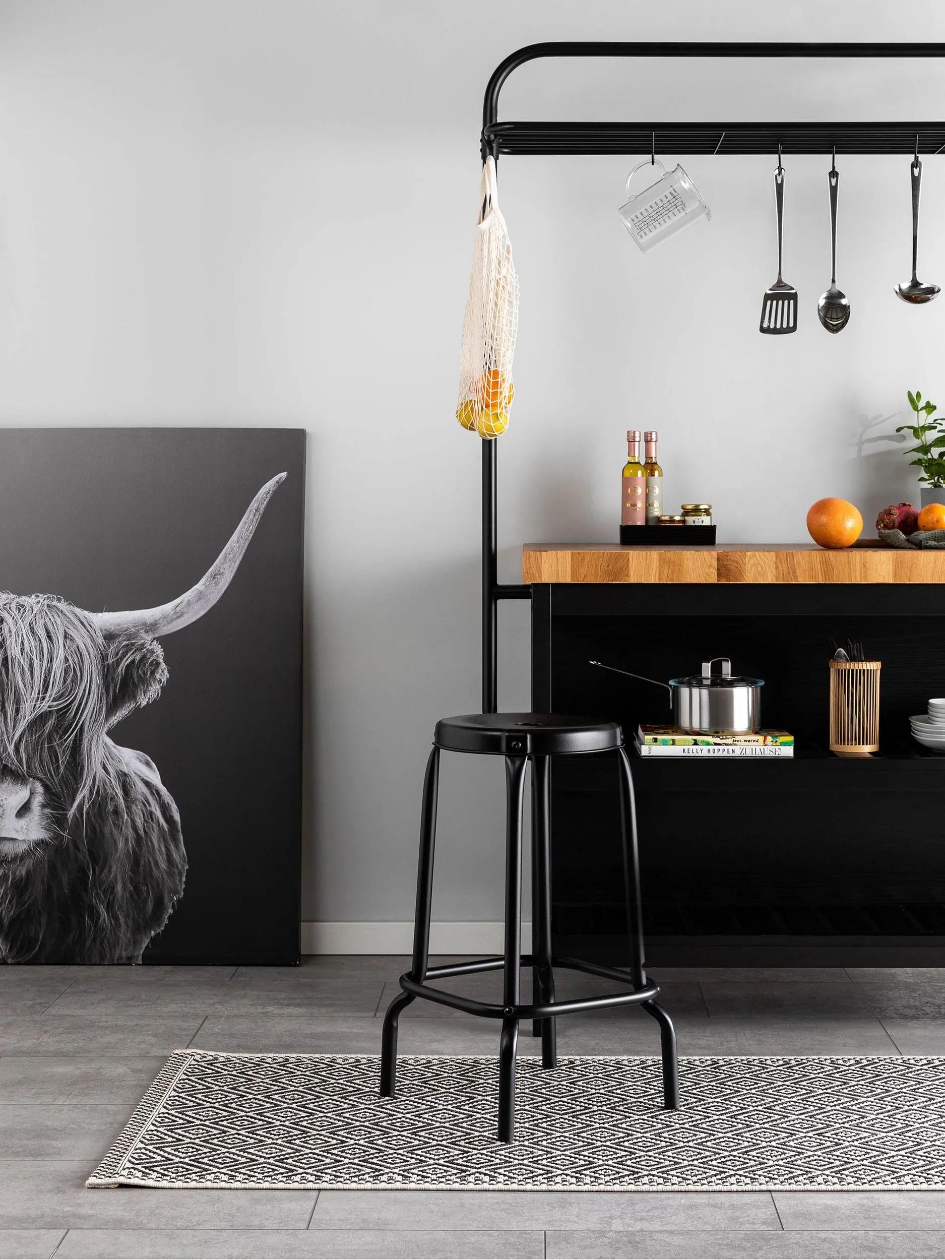 Traversă de interior și exterior Cleo – Alb/Negru