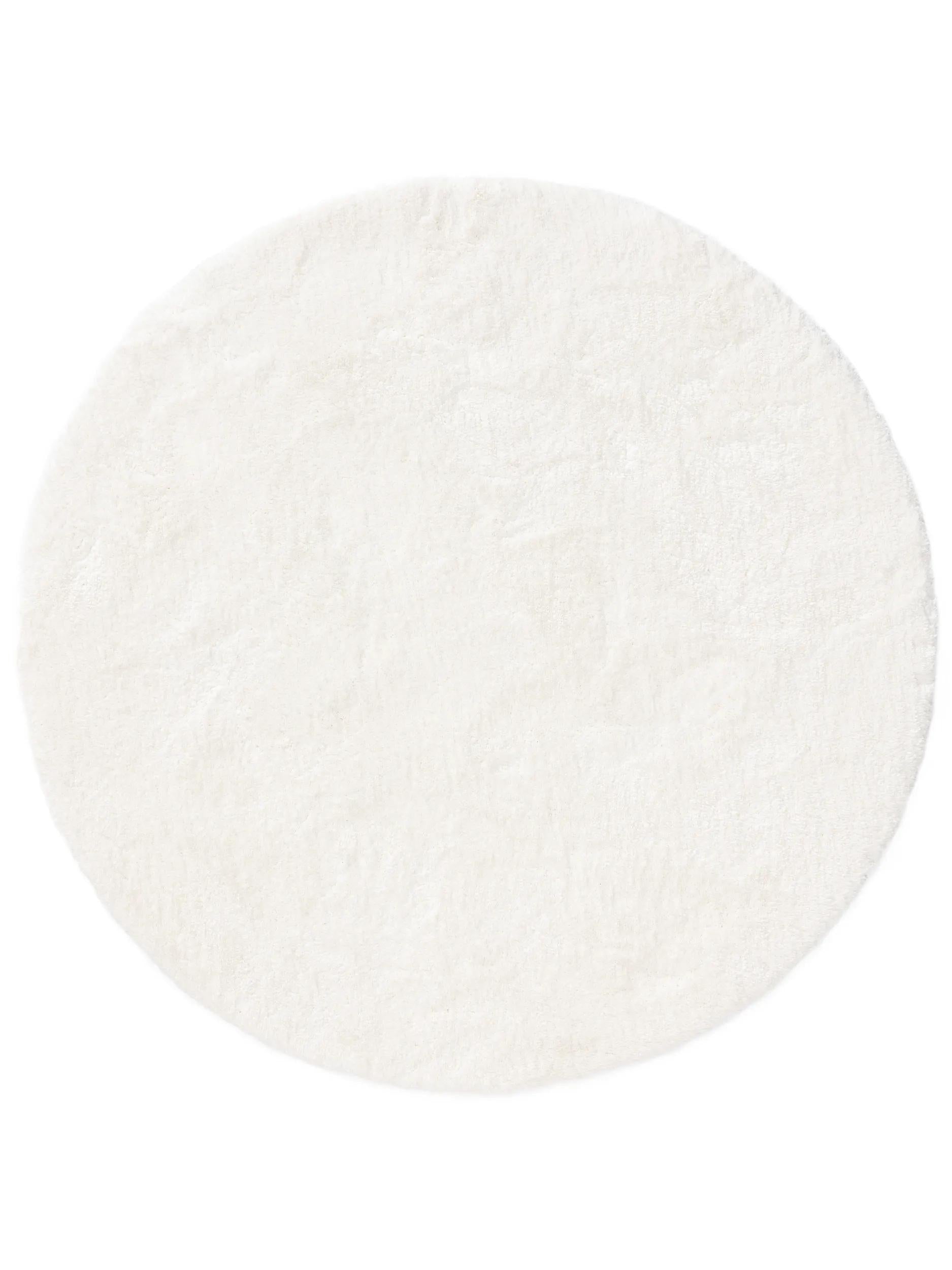 Covor shaggy rotund Cloudy – Crem