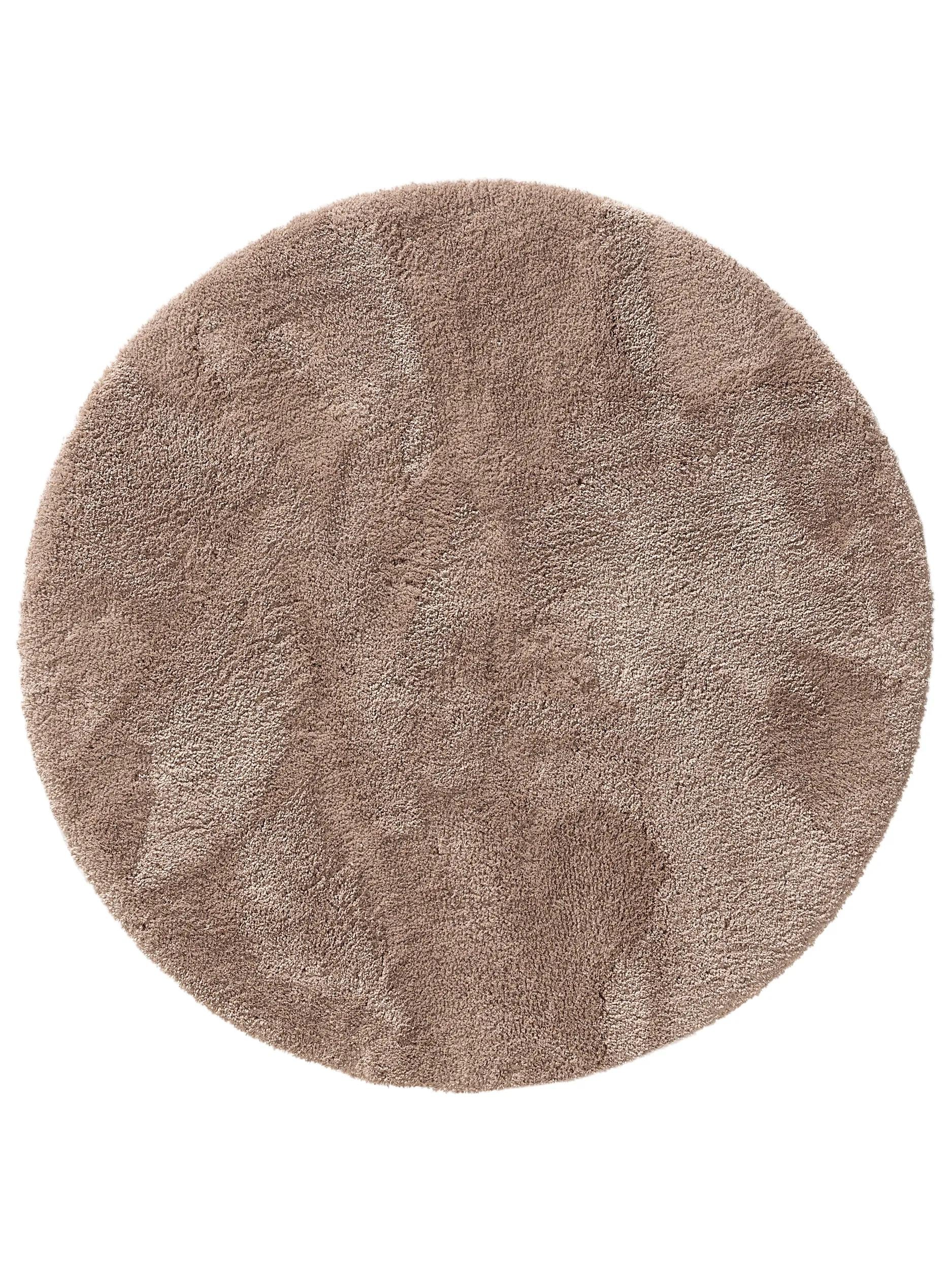 Covor shaggy rotund Cloudy – Taupe