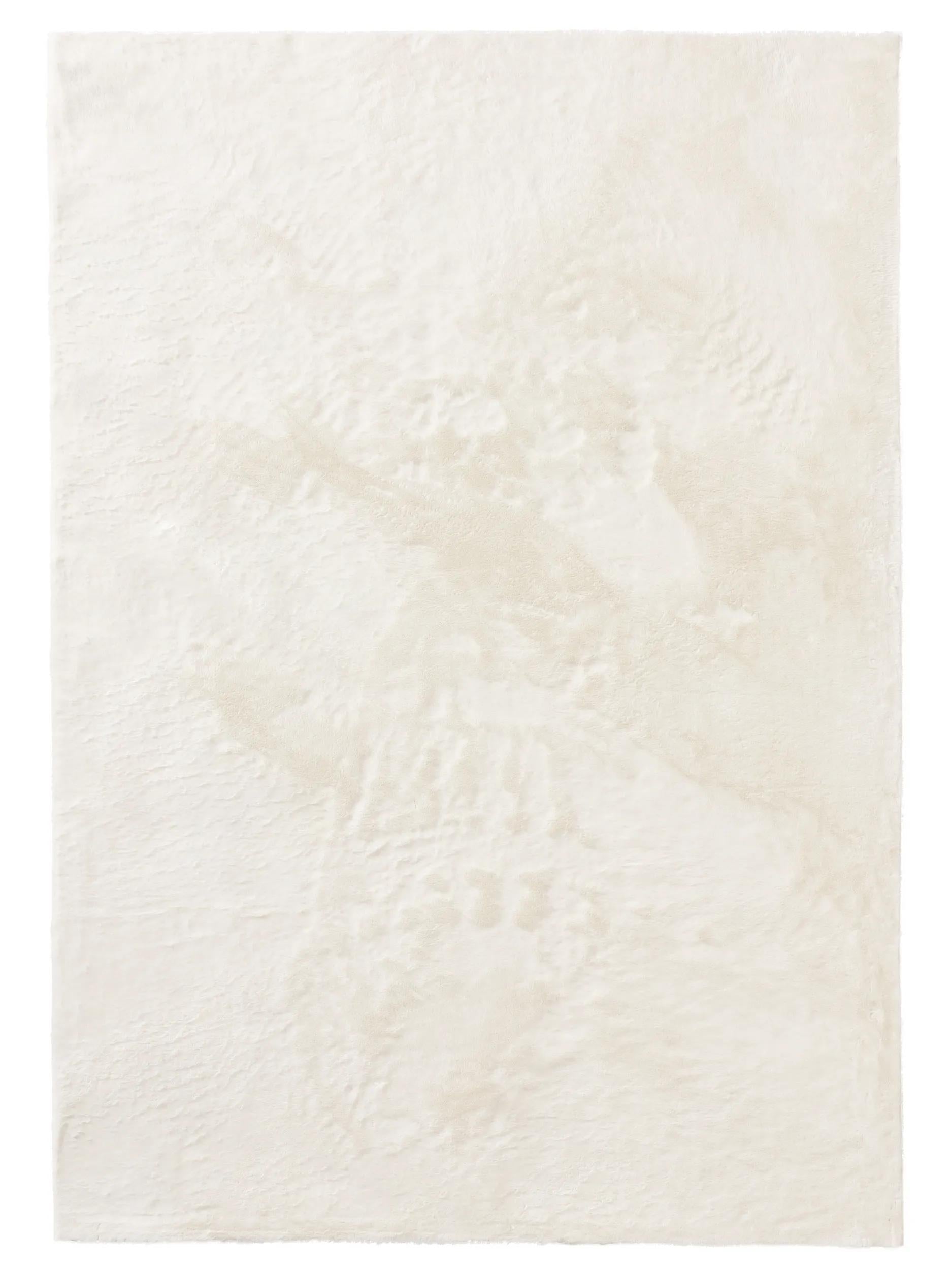 Covor din blană artificială Furry – Crem