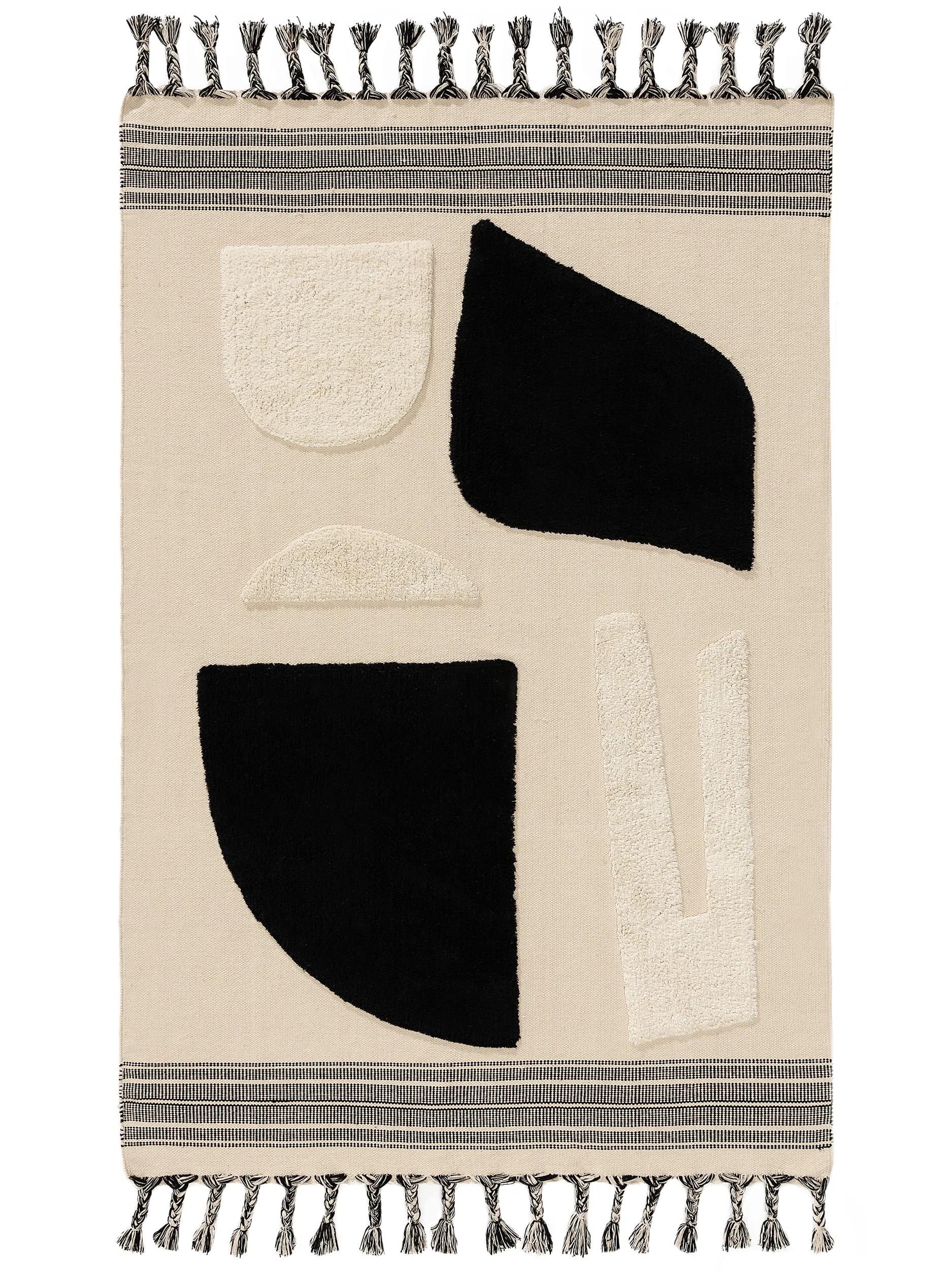Covor din bumbac Gibson – Negru/Alb