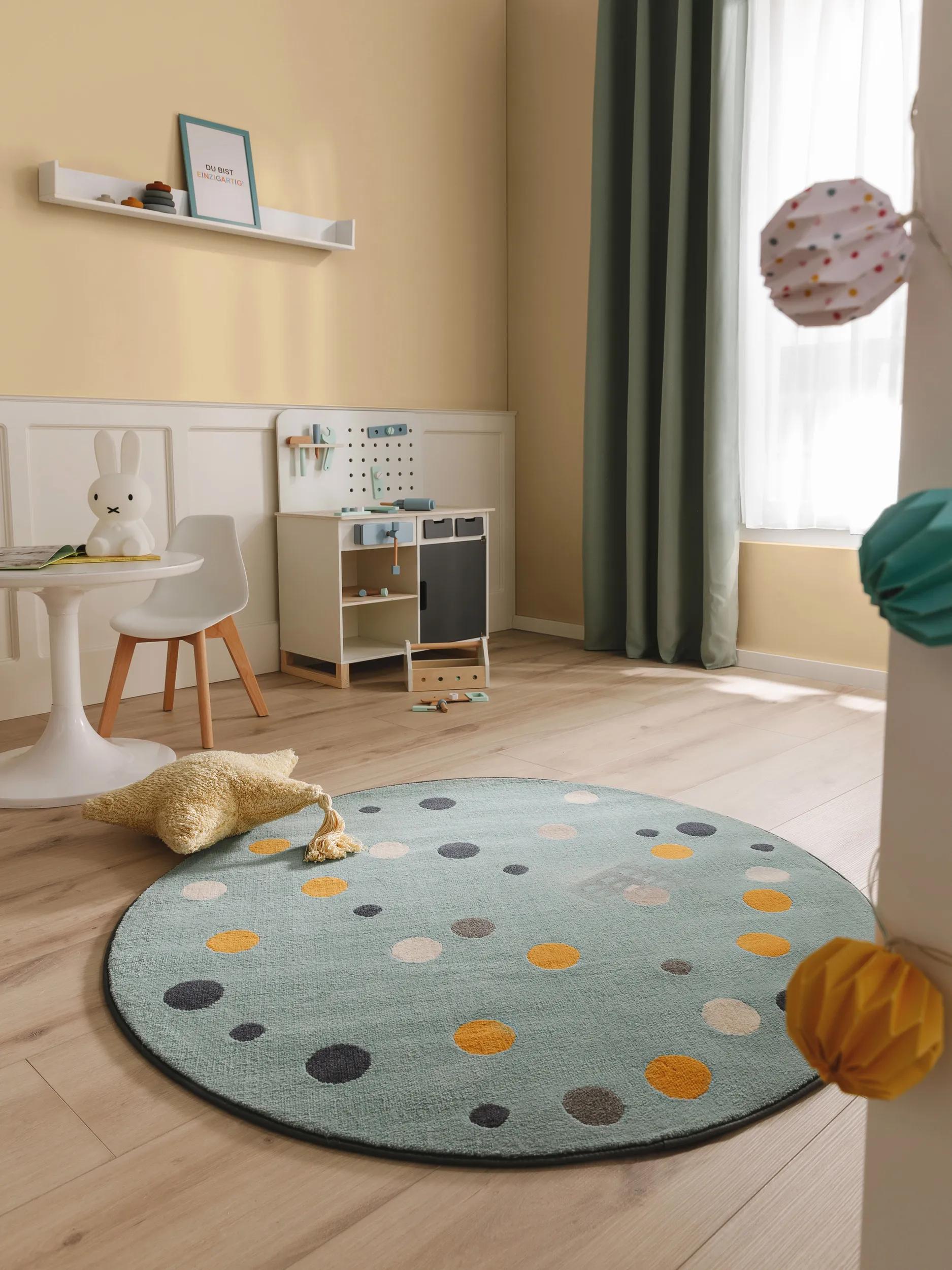 Covor pentru copii Juno – Multicolor/Albastru