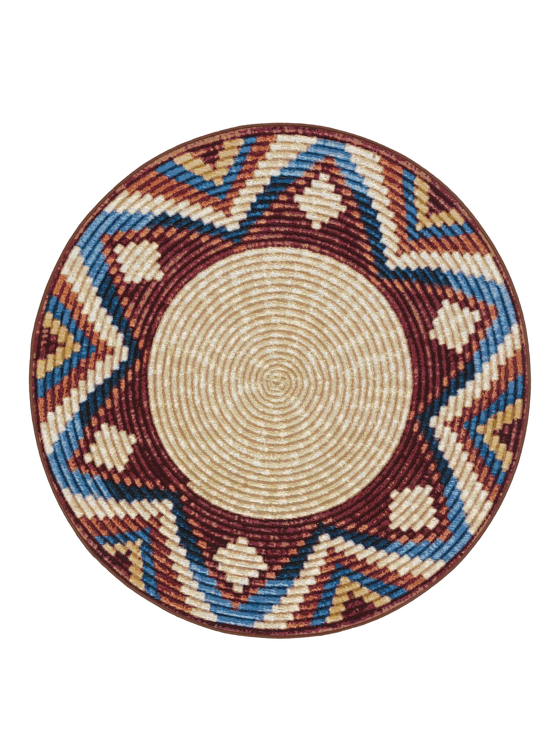 Covor rotund de interior și exterior Kenya – Multicolor