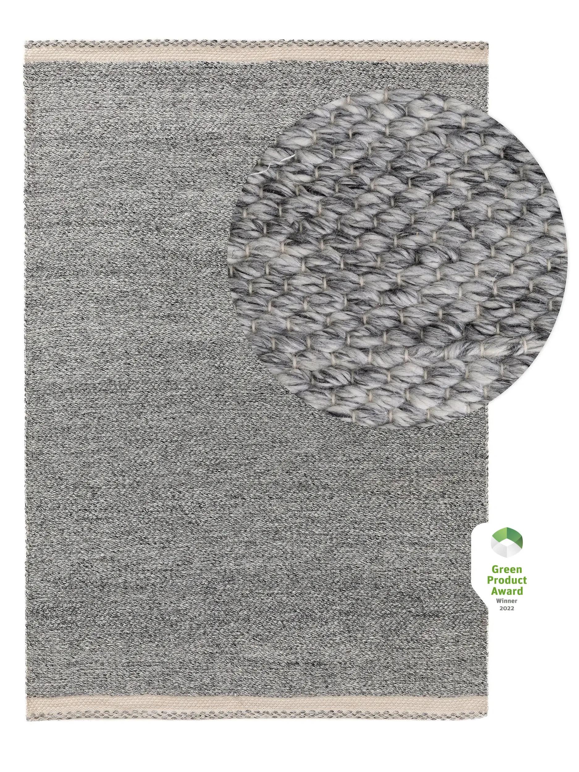 Covor din material reciclat Kiah – Gri
