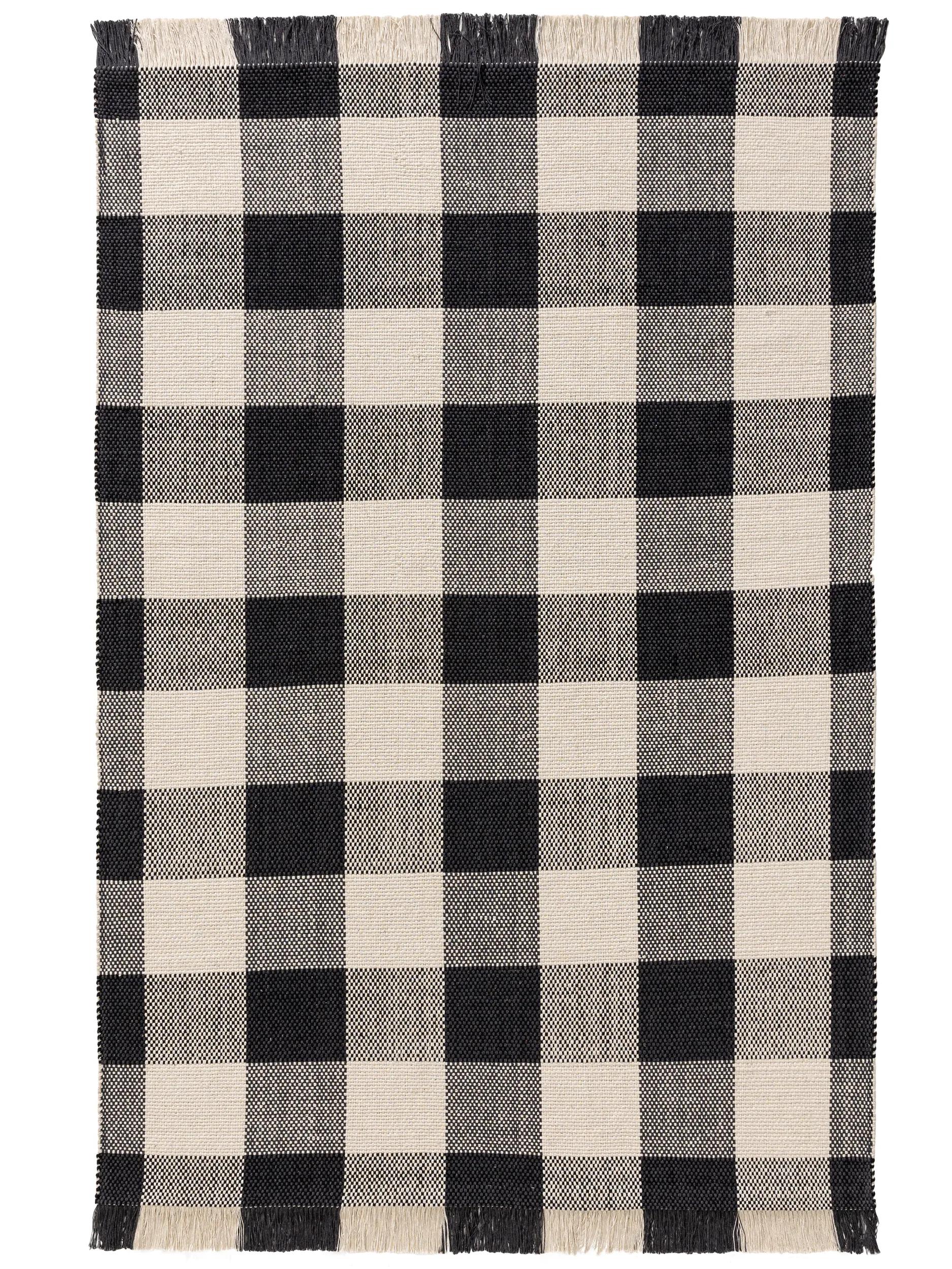 Covor din bumbac Lucy – Negru/Alb