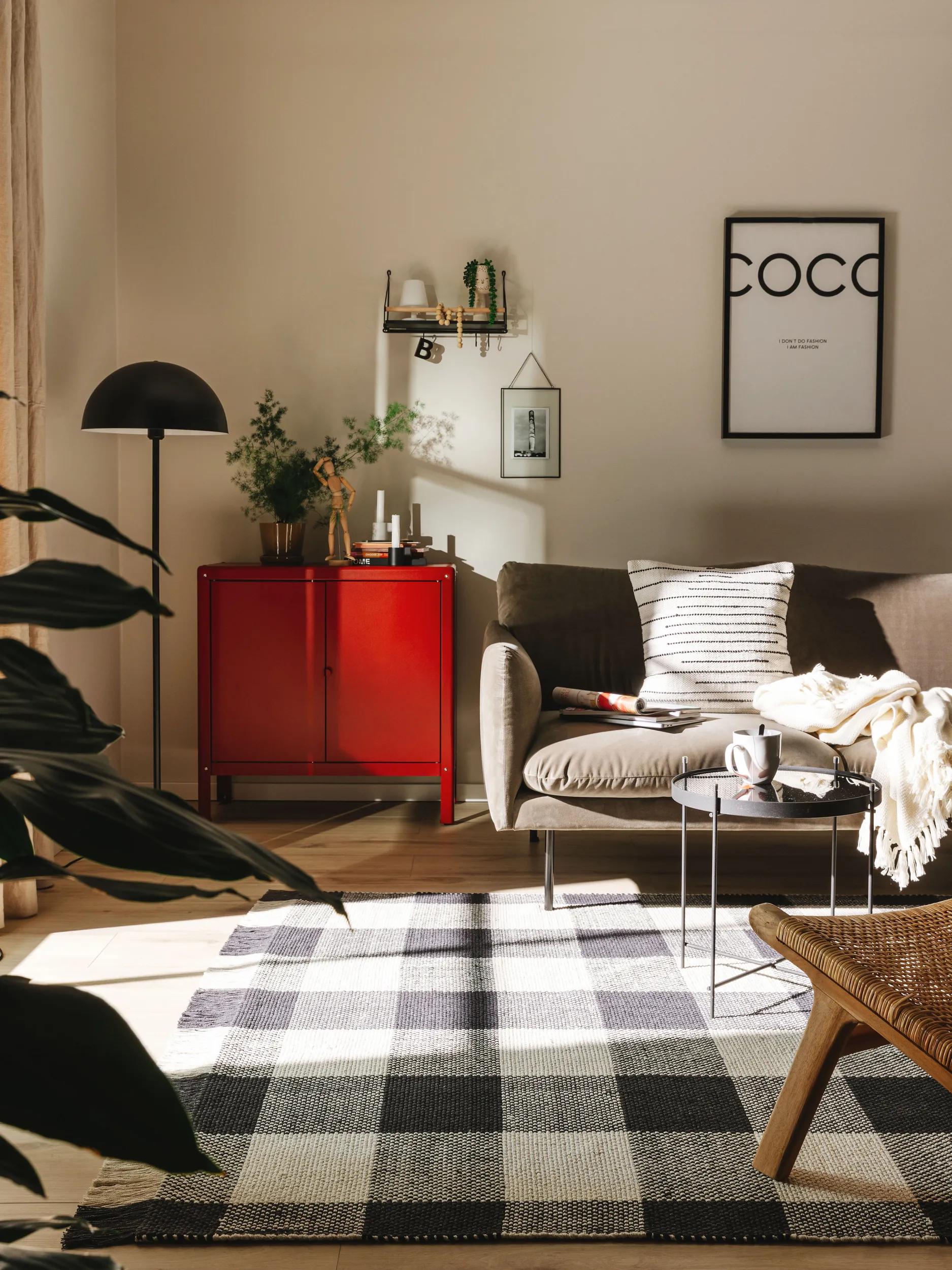 Covor din bumbac Lucy – Negru/Alb