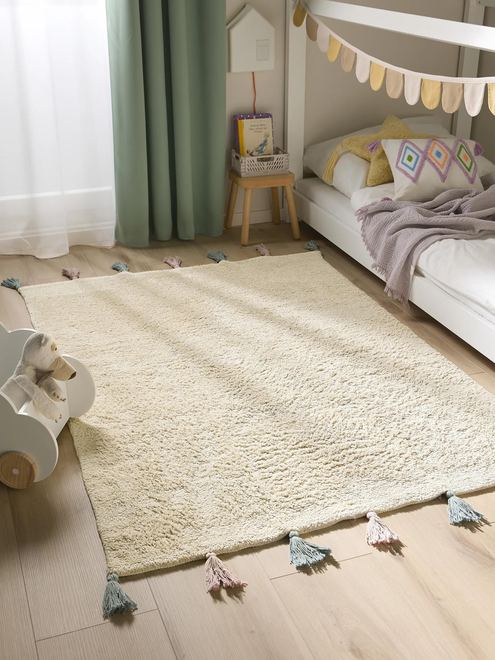 Covor lavabil pentru copii Malu – Crem