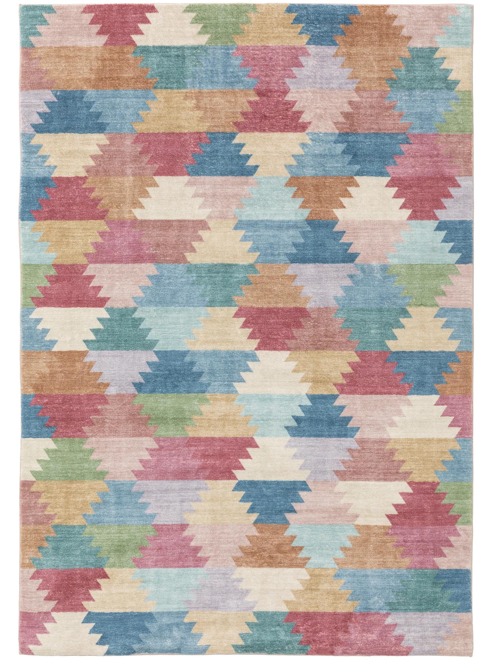 Covor lavabil Mara – Multicolor/Roz