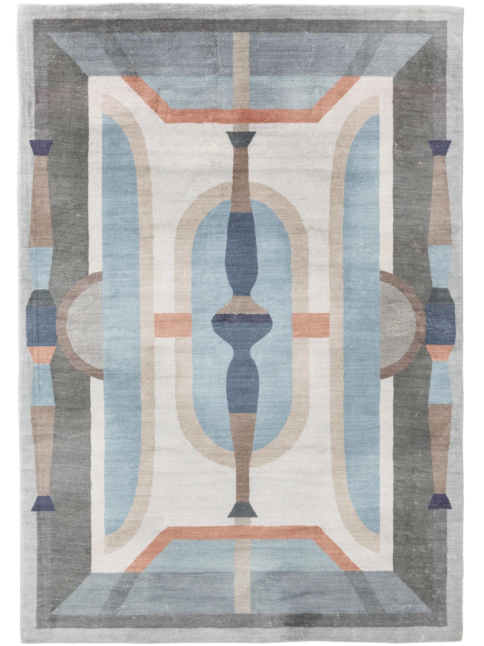 Covor lavabil Mara – Multicolor/Albastru
