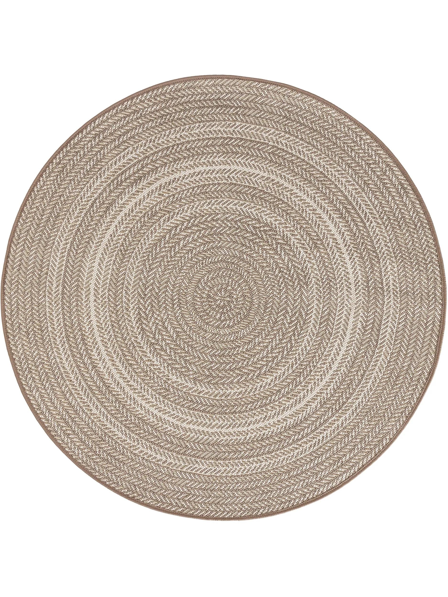 Covor rotund de interior și exterior Metro – Crem/Taupe
