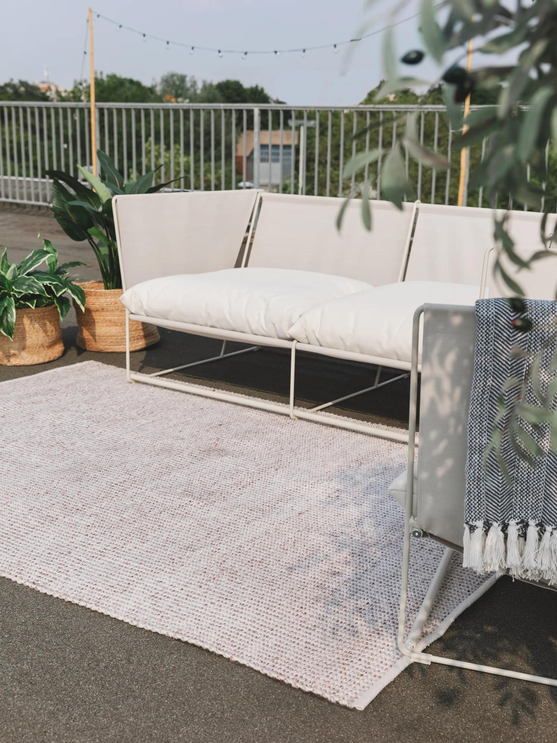 Covor din material reciclat Nyssa – Crem/Taupe