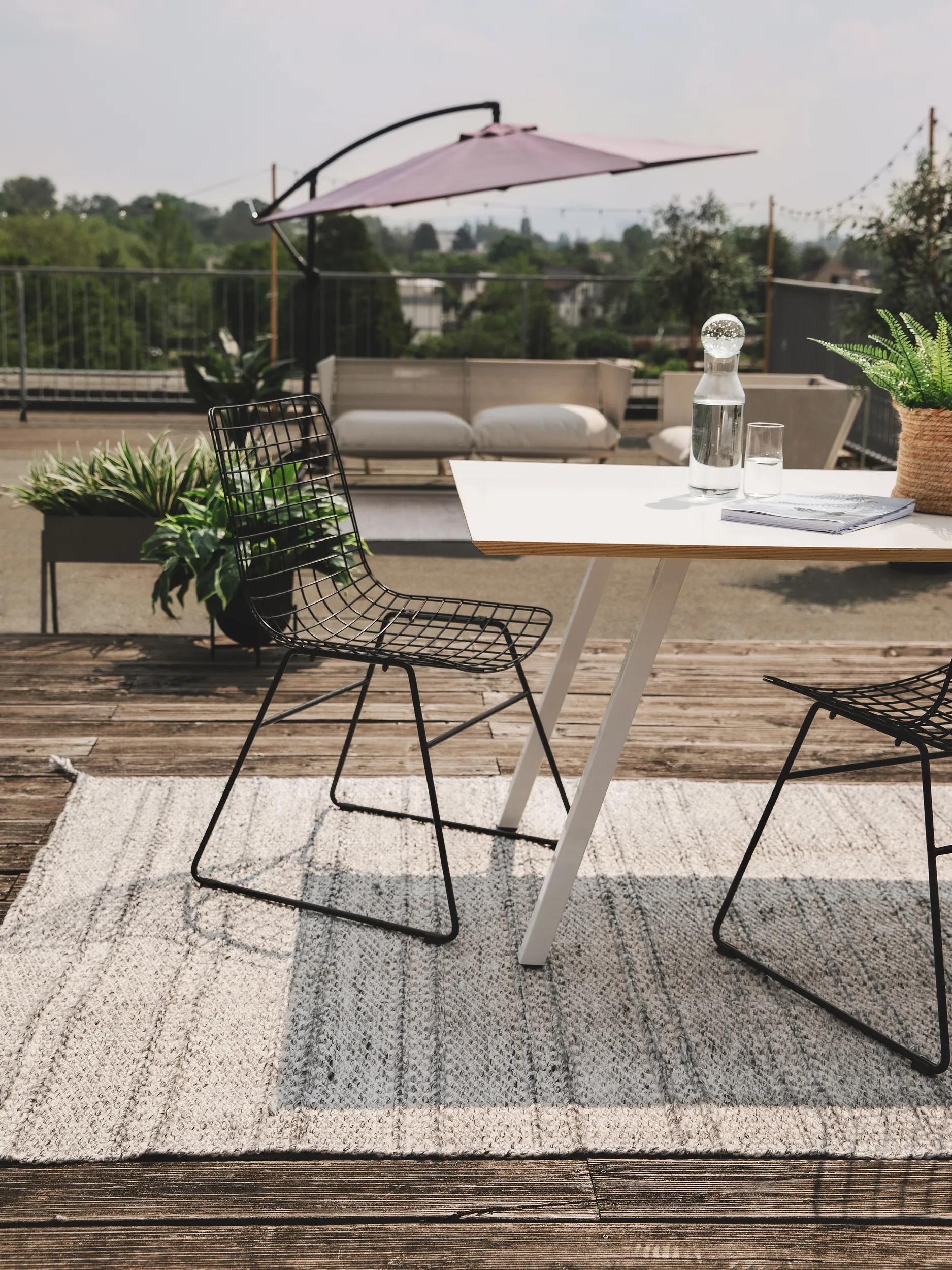 Covor din material reciclat Rene – Gri