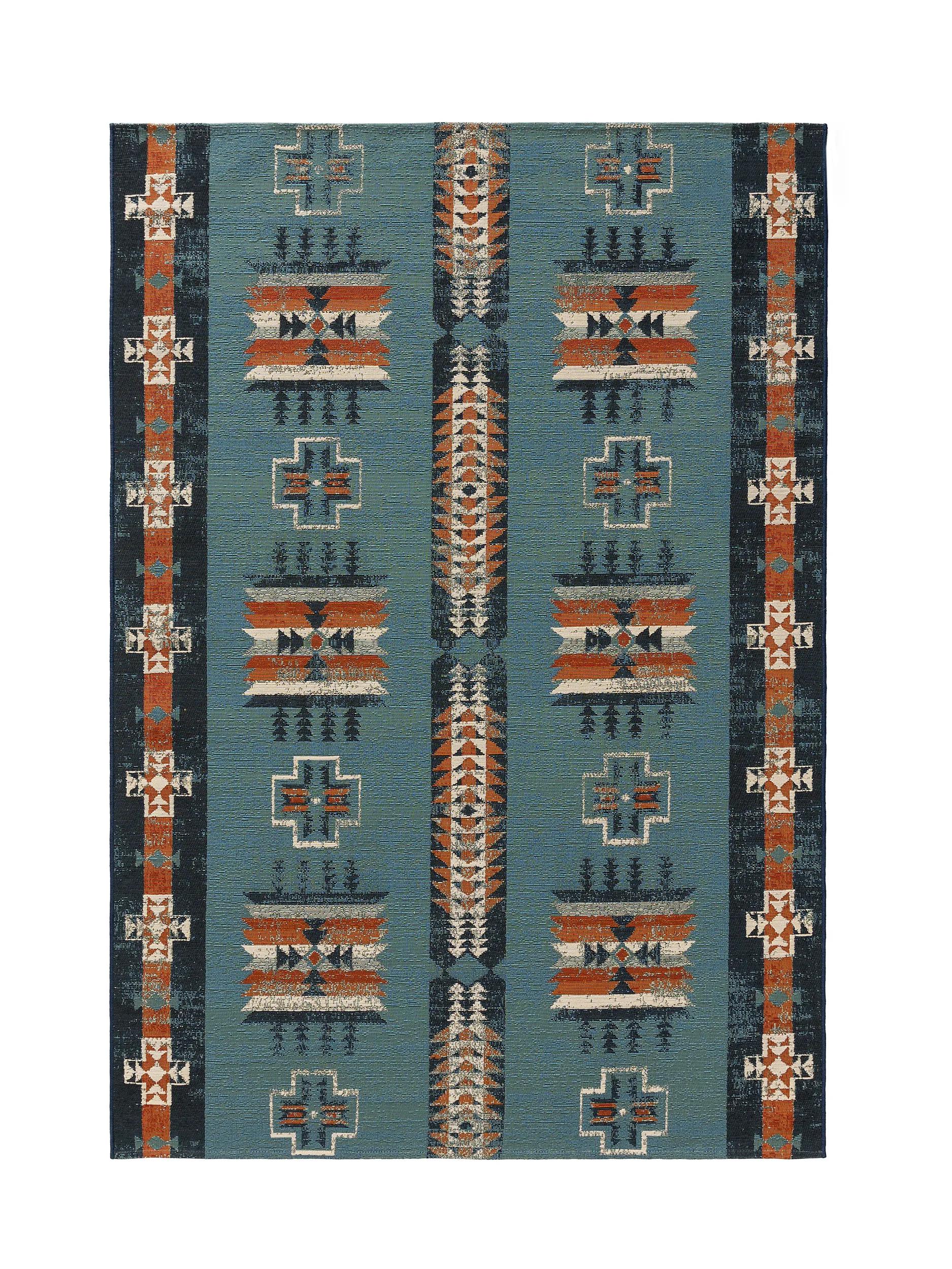 Covor de interior și exterior Ria – Multicolor/Albastru