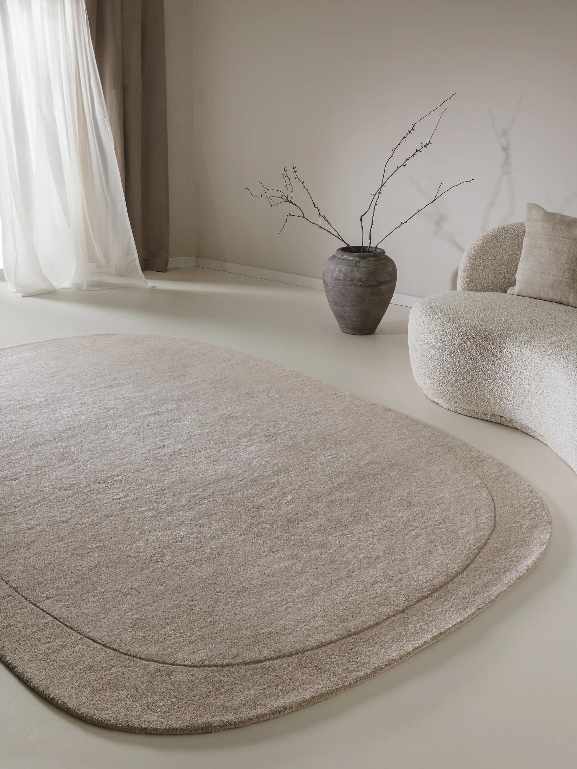 Covor din lână Shape – Crem