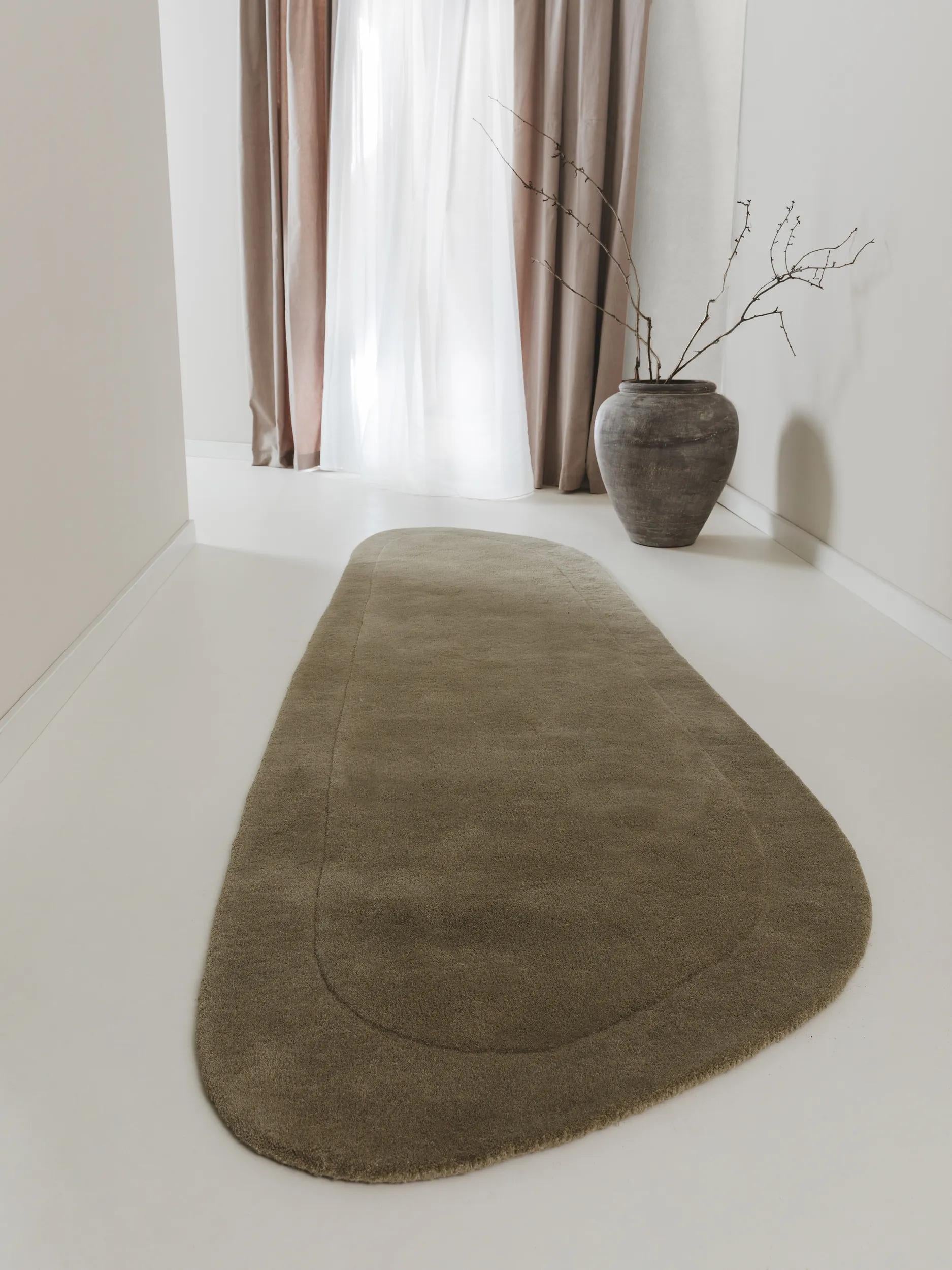 Traversă din lână Shape – Verde Deschis