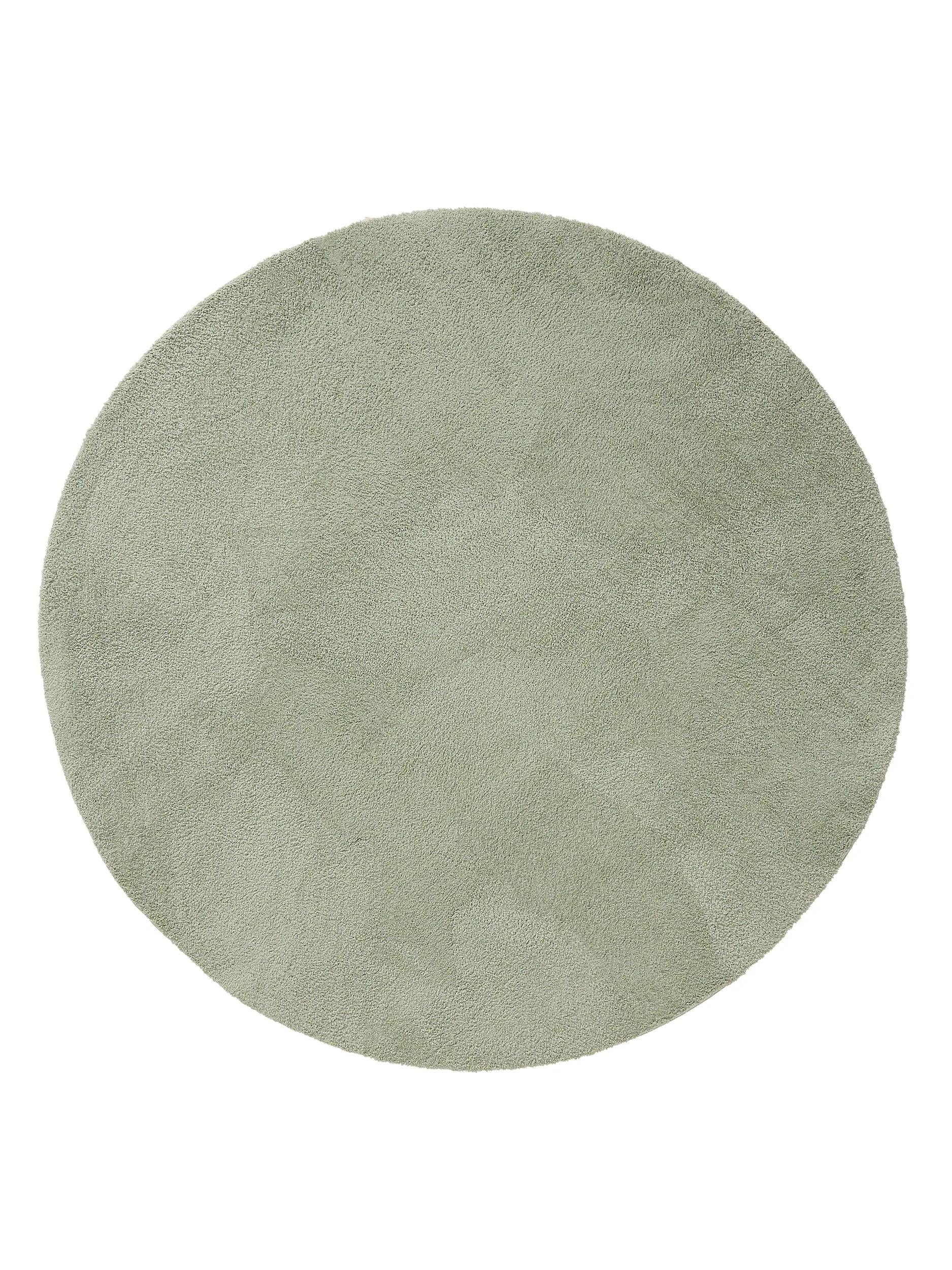 Covor shaggy rotund Soda – Verde Deschis