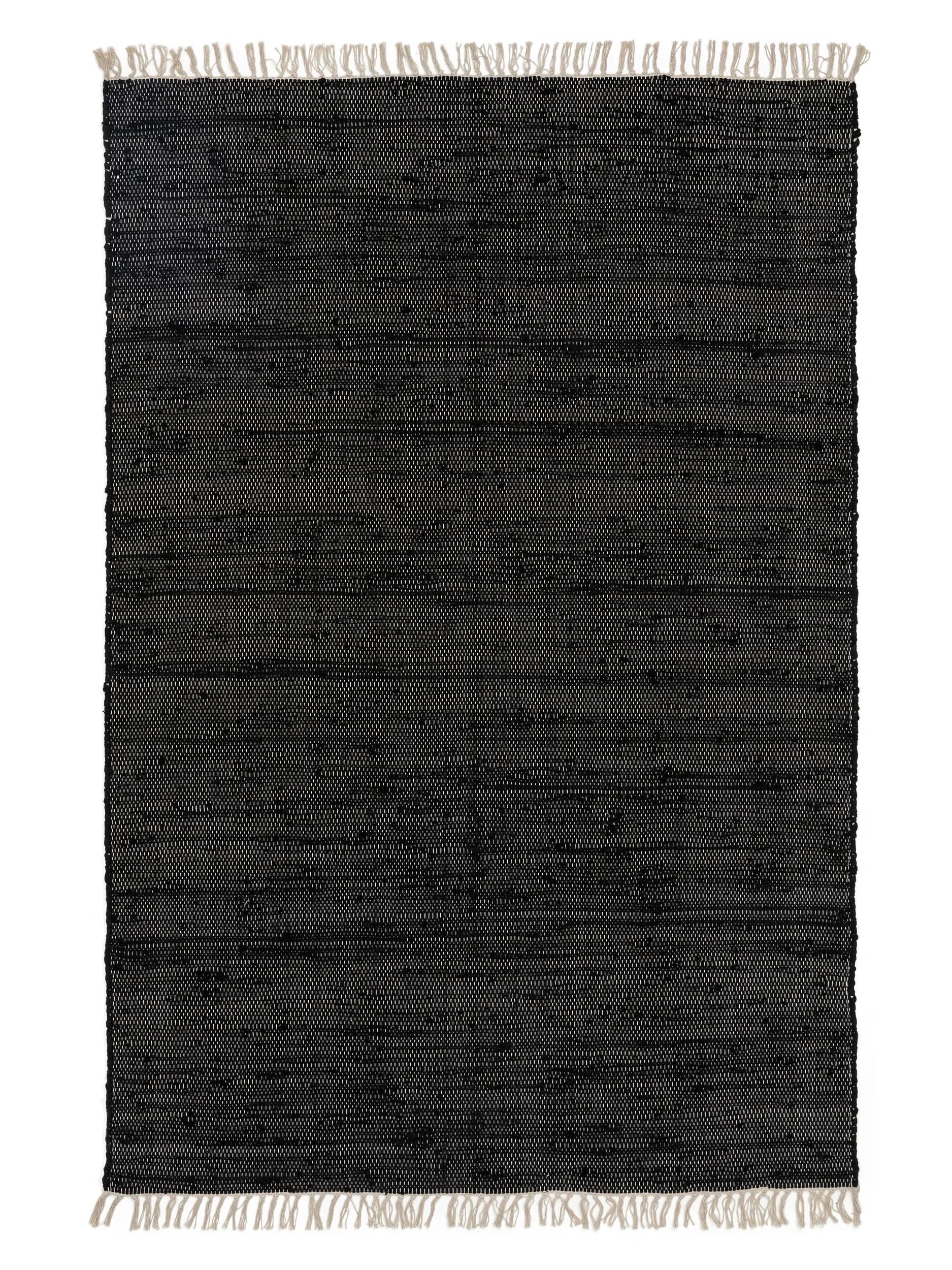 Covor din material reciclat Tom – Negru