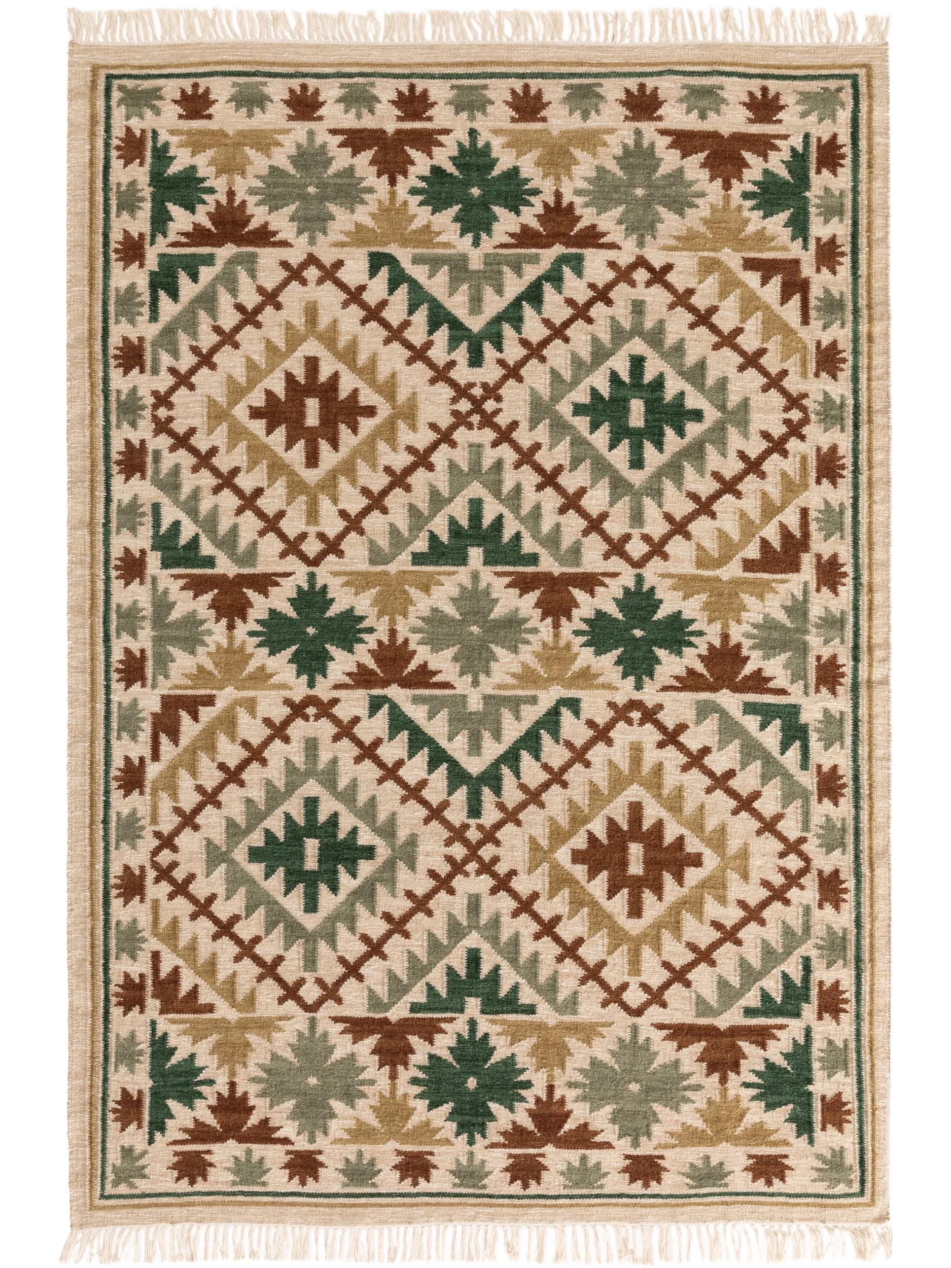 Kilim țesut manual Zohra – Verde