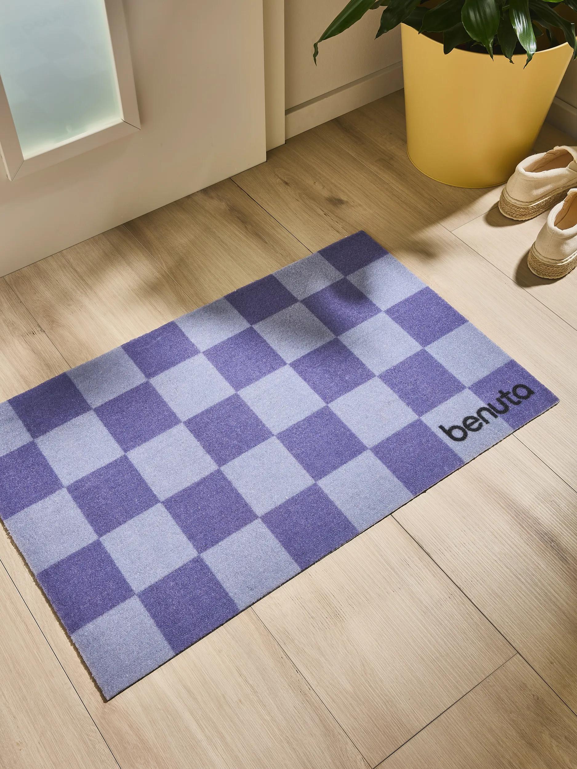 Covoraș de intrare Checker – Mov