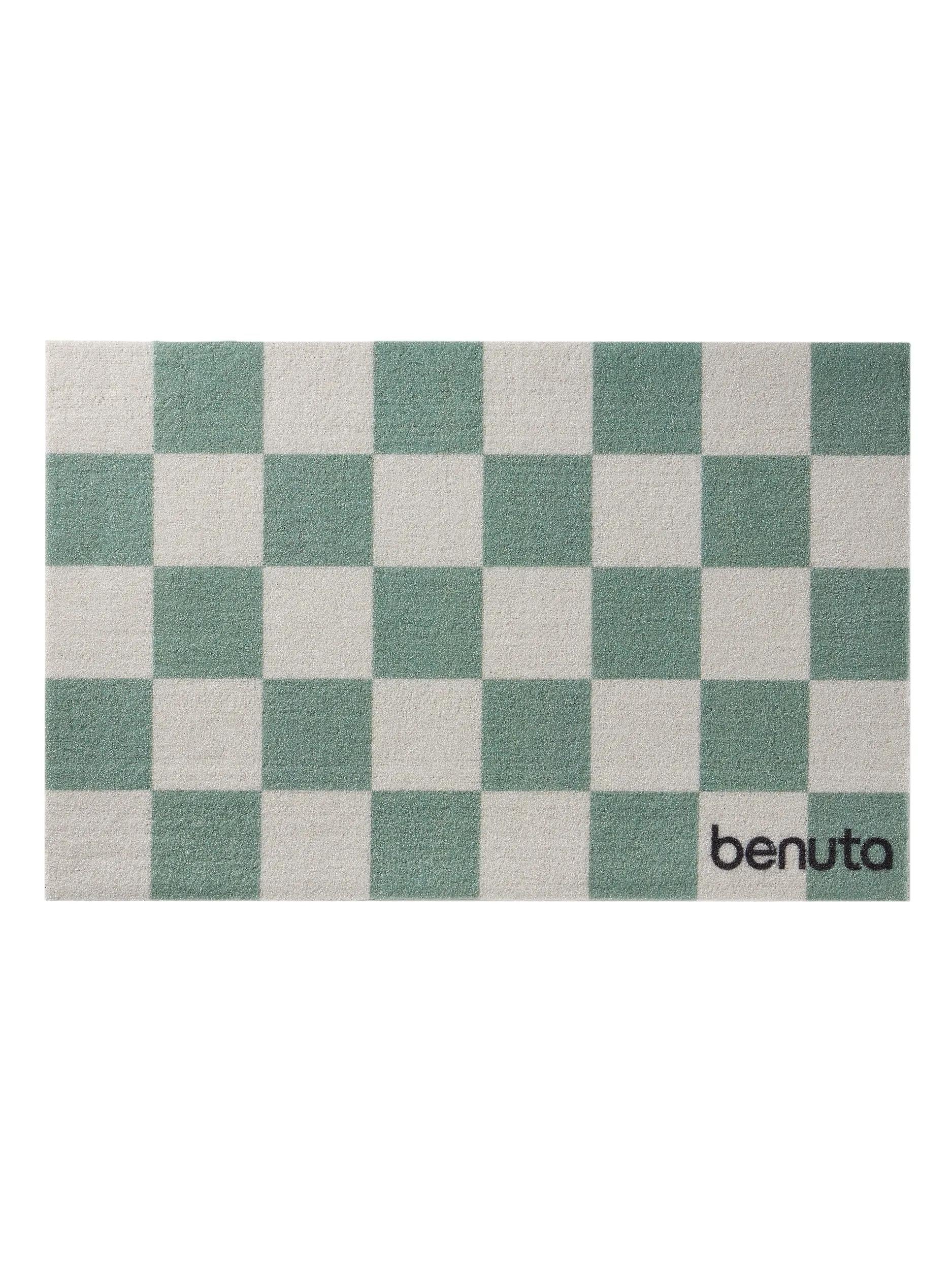 Covoraș de intrare Checker – Verde