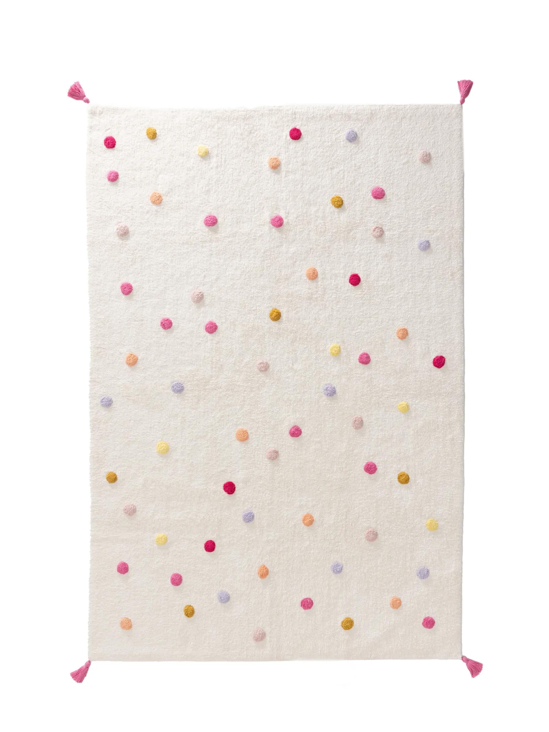 Covor lavabil pentru copii Fiete – Multicolor/Roz