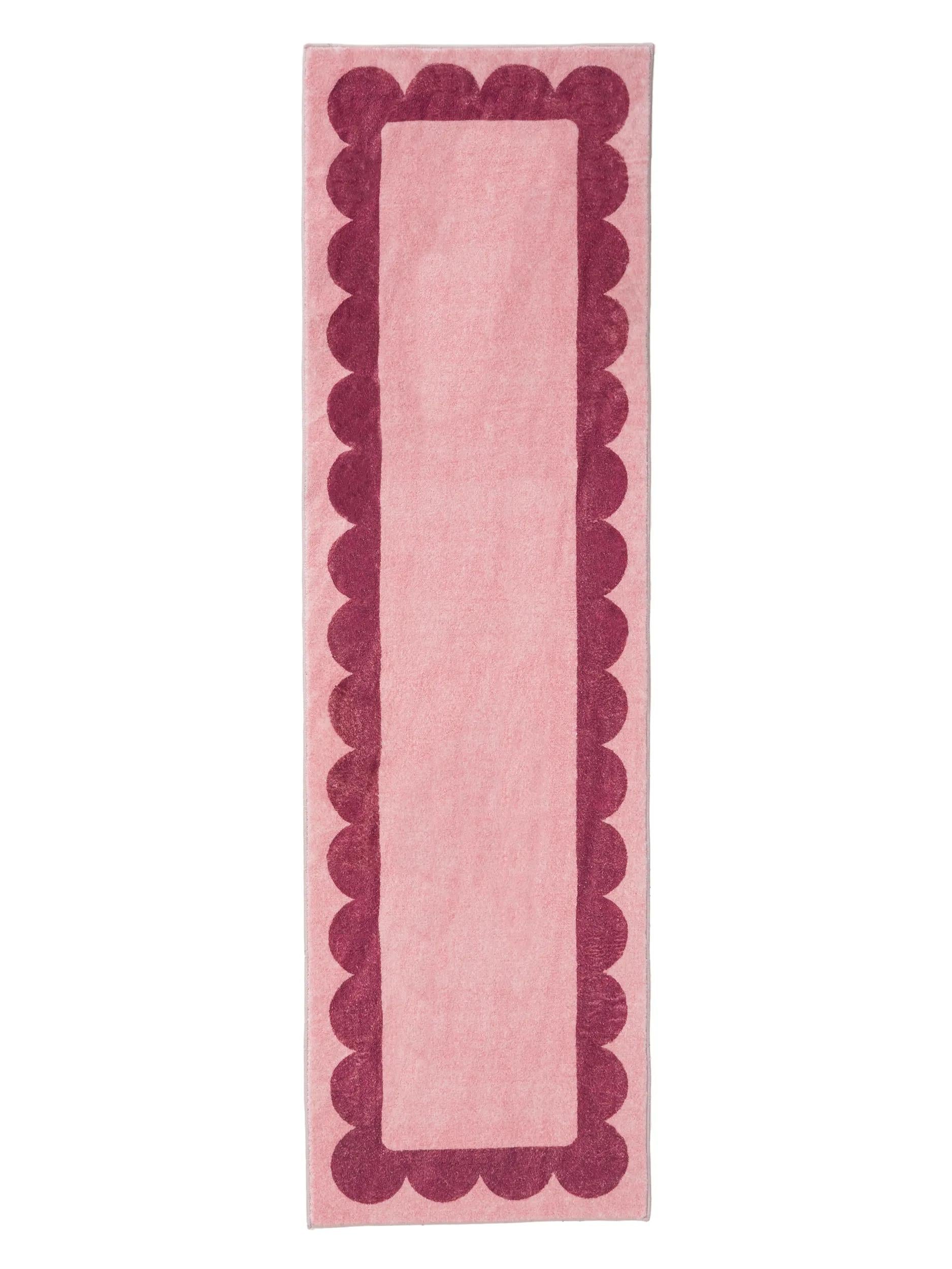 Traversă lavabil Frame – Roz