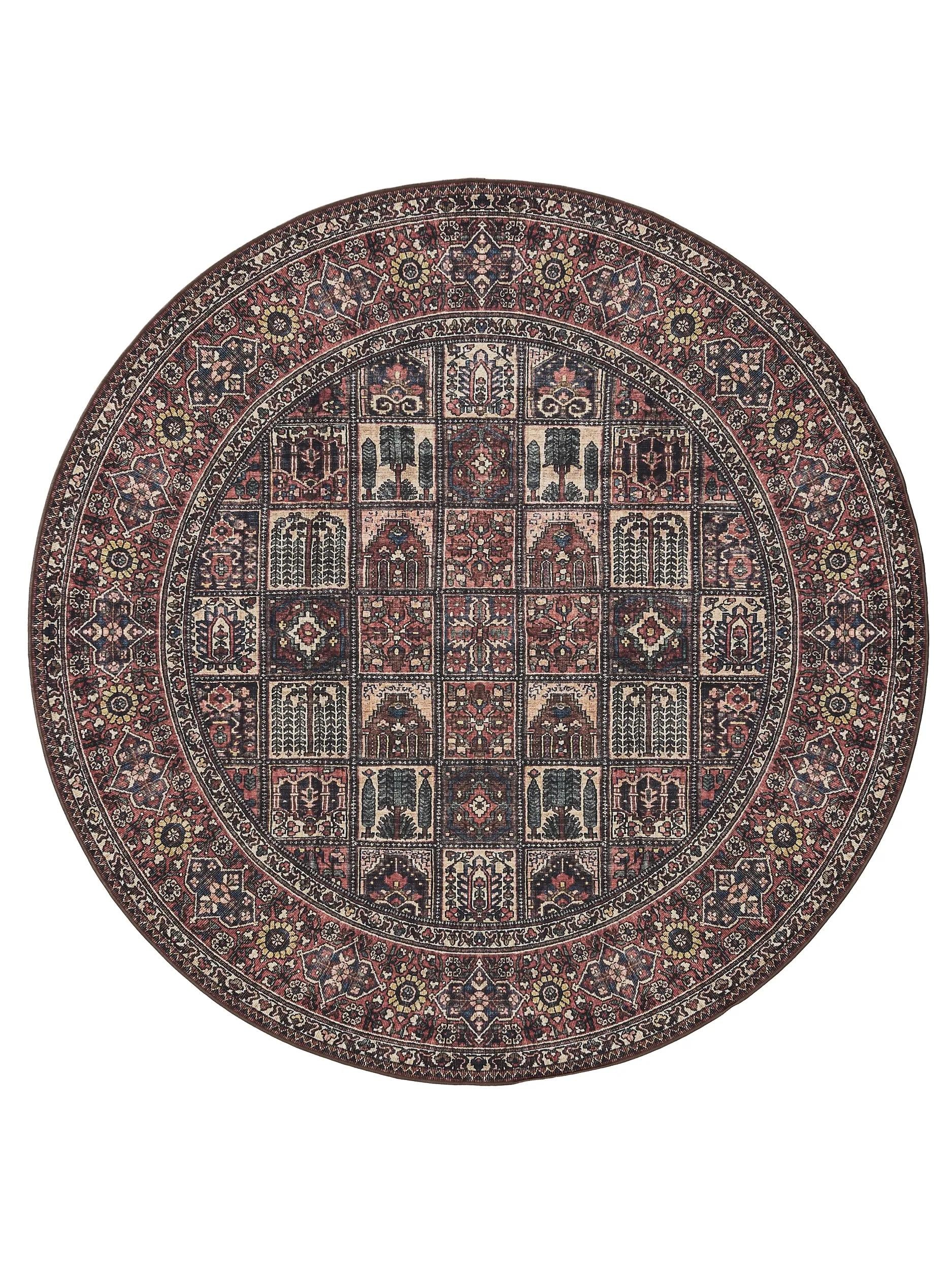 Covor lavabil George – Multicolor/Roșu