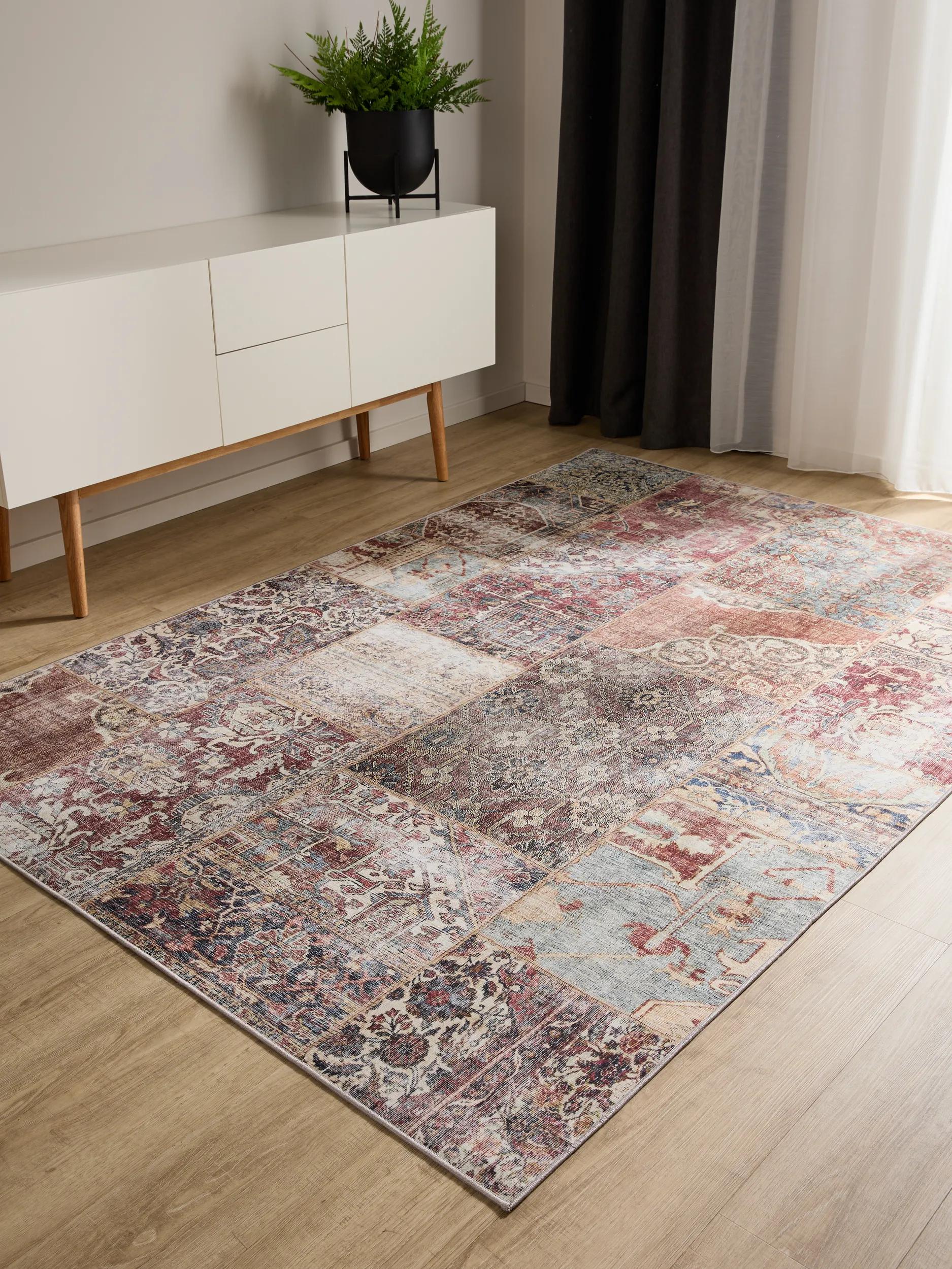 Covor lavabil George – Multicolor/Maro