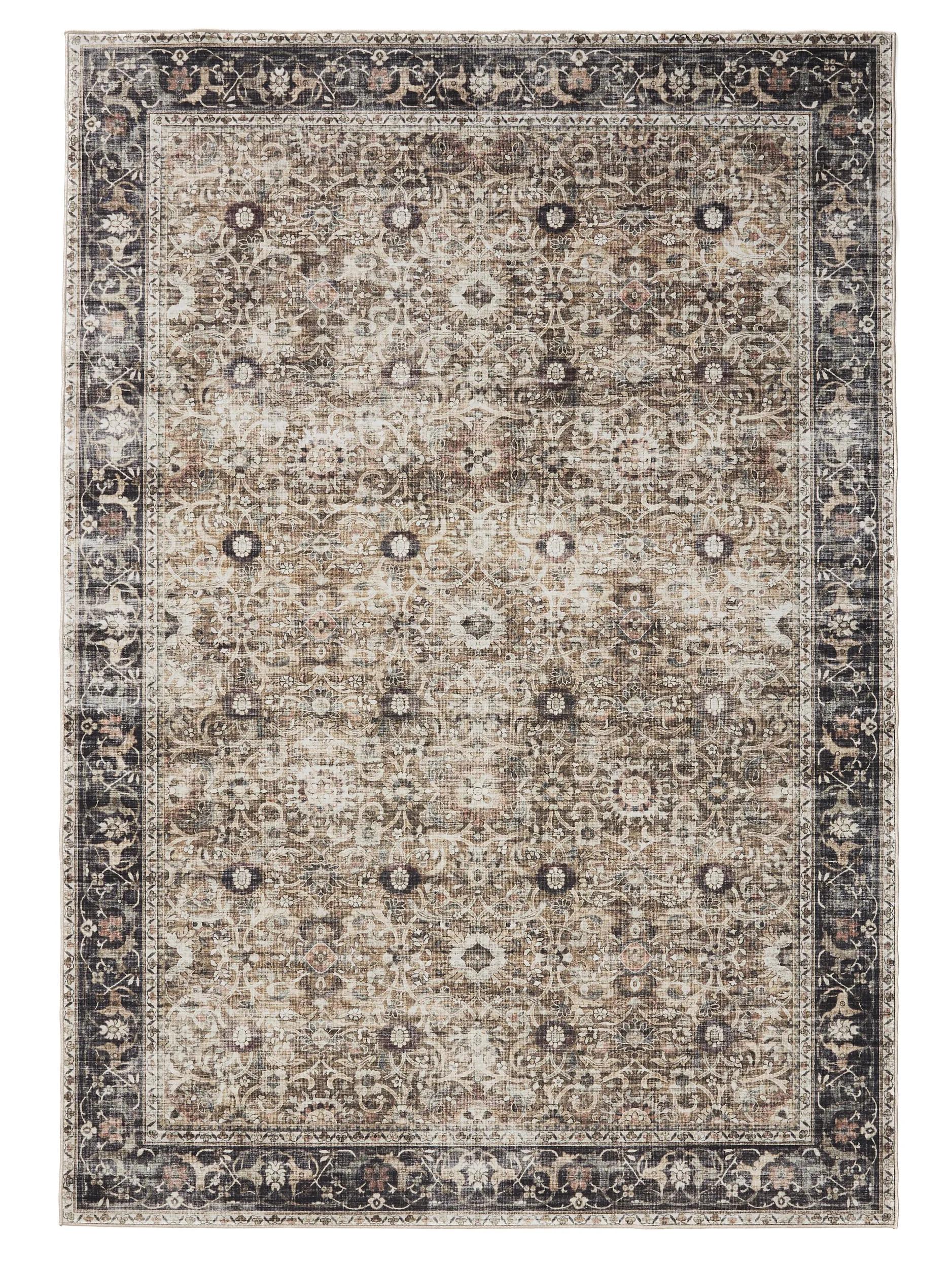 Covor lavabil George – Antracit/Taupe