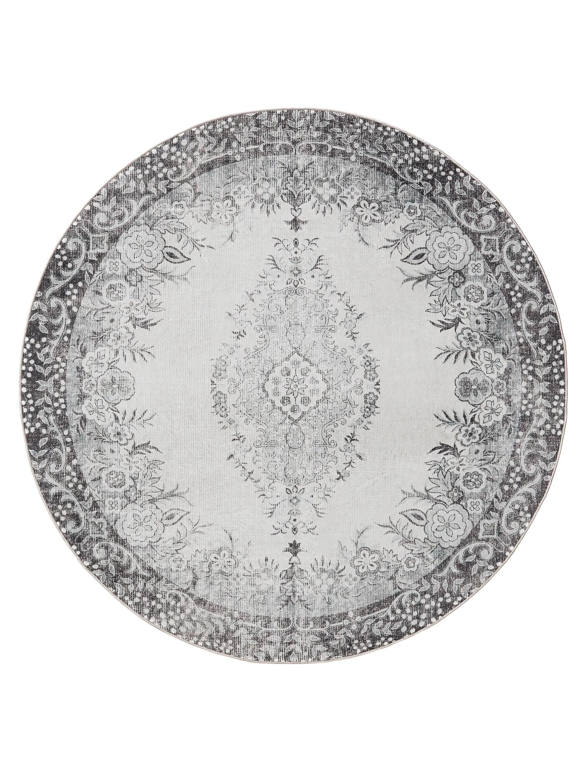 Covor lavabil George – Negru/Gri