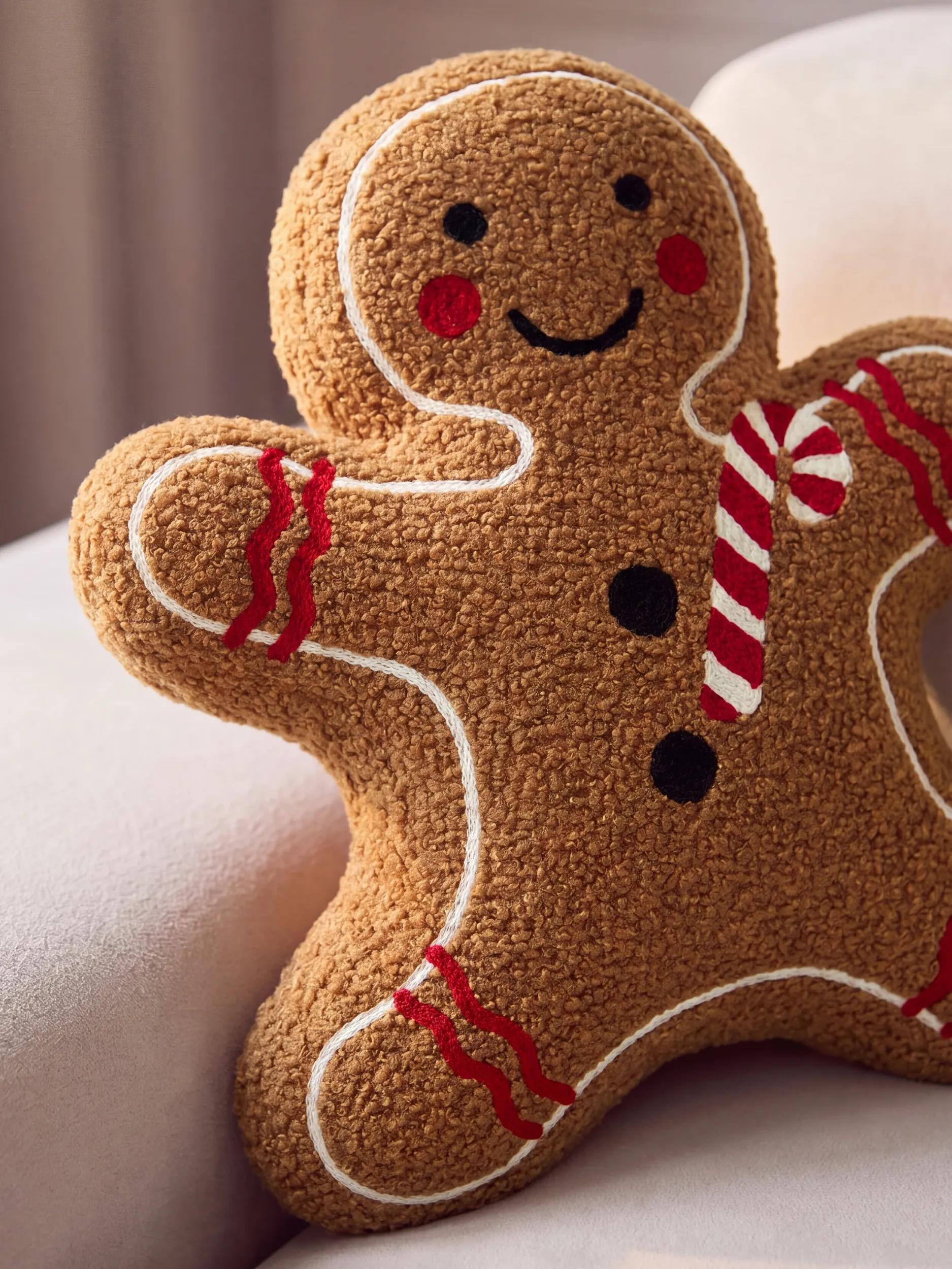 Pernă de Crăciun Gingerbread Man – Maro