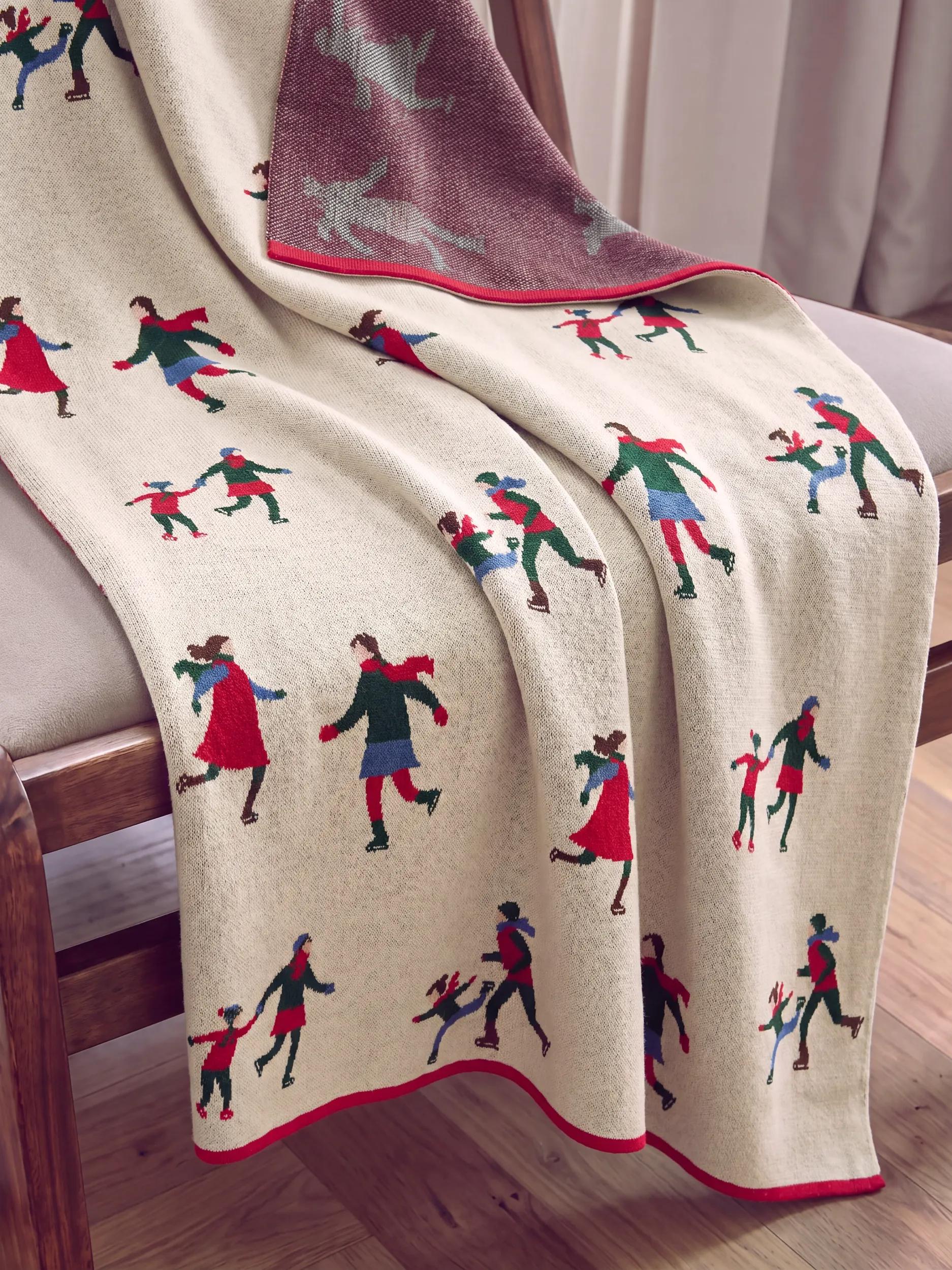 Pătură de Crăciun Joyful – Crem