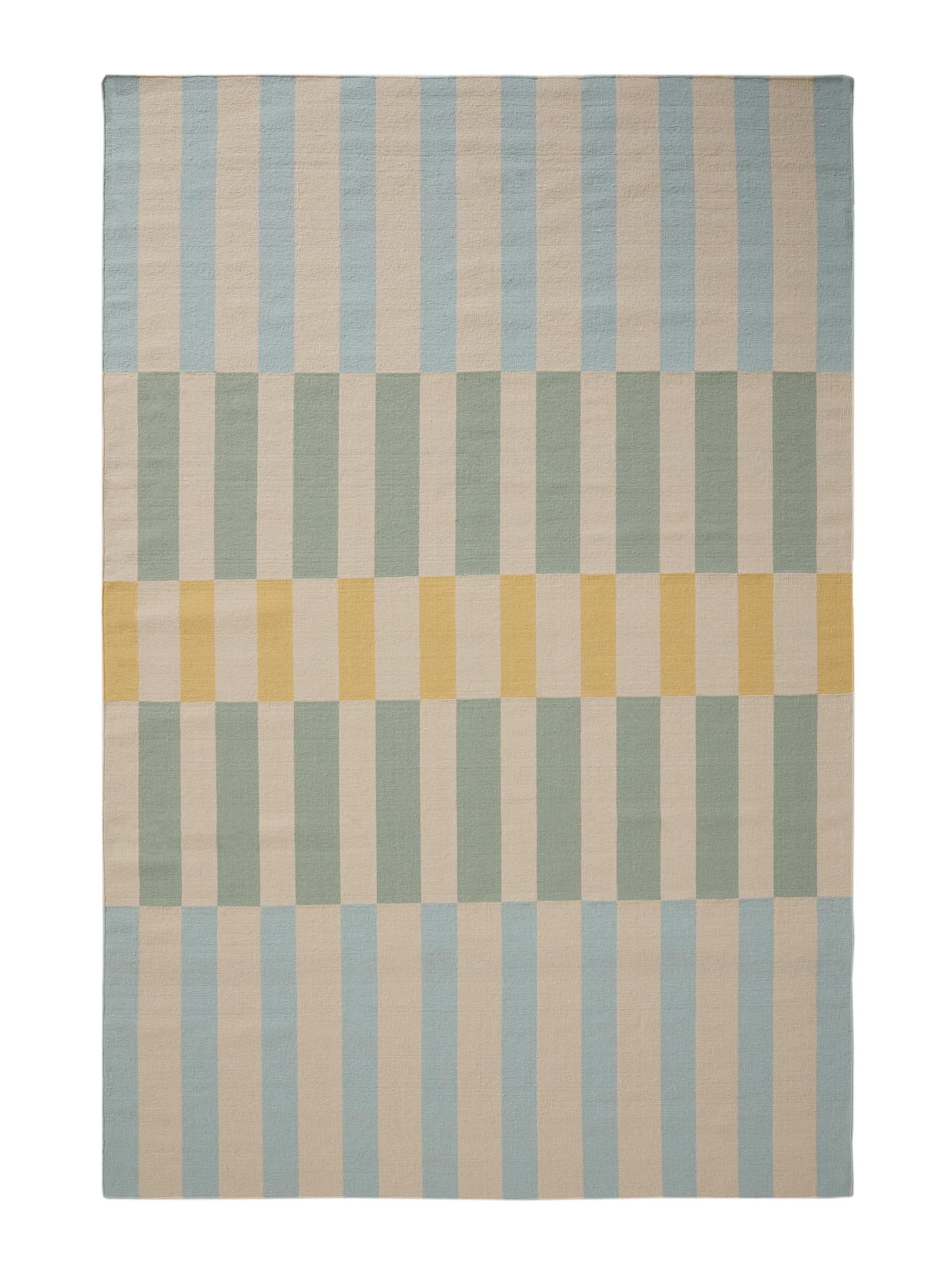 Covor cu țesătură plată Judith – Multicolor/Albastru