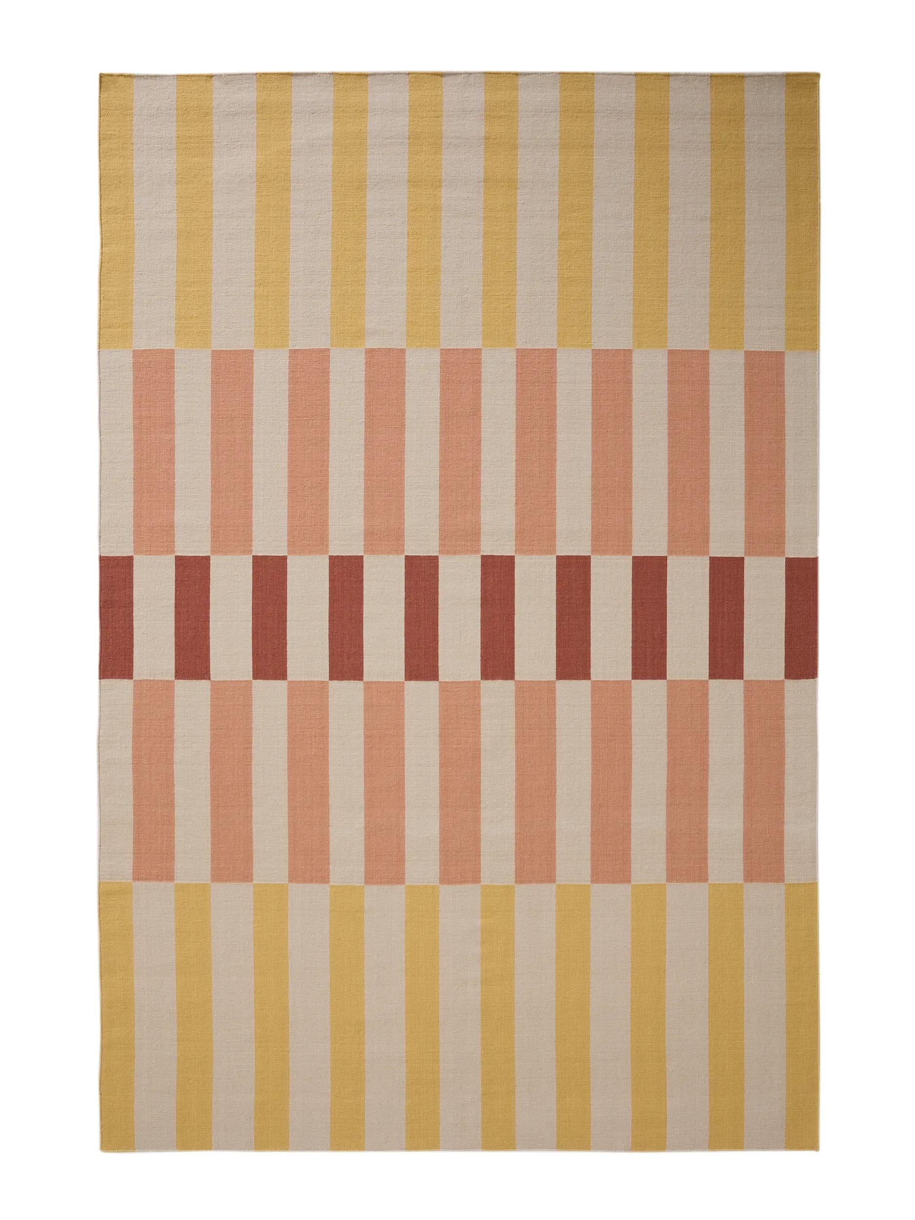 Covor cu țesătură plată Judith – Multicolor/Galben