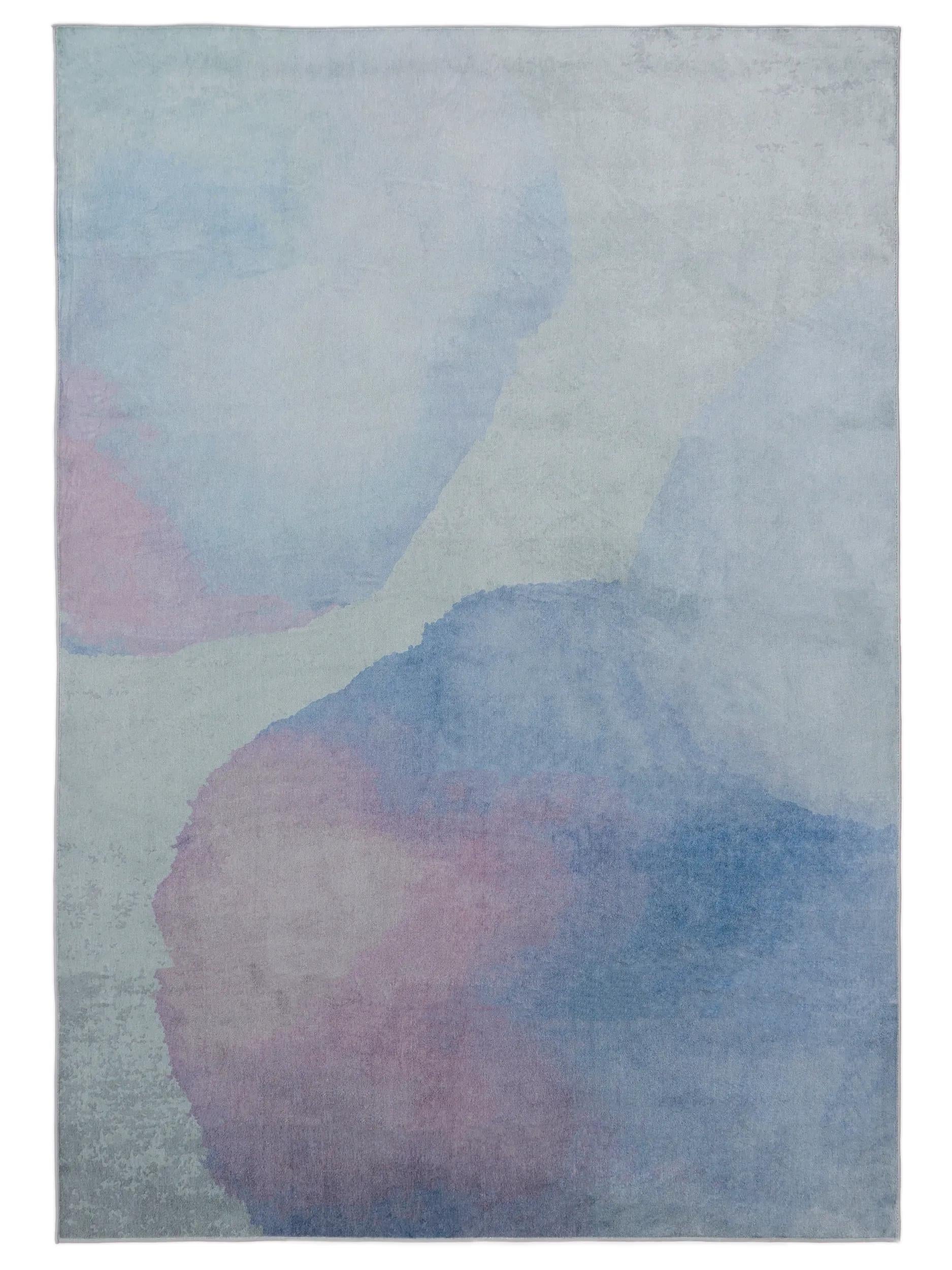 Covor lavabil Luna – Gri/Albastru