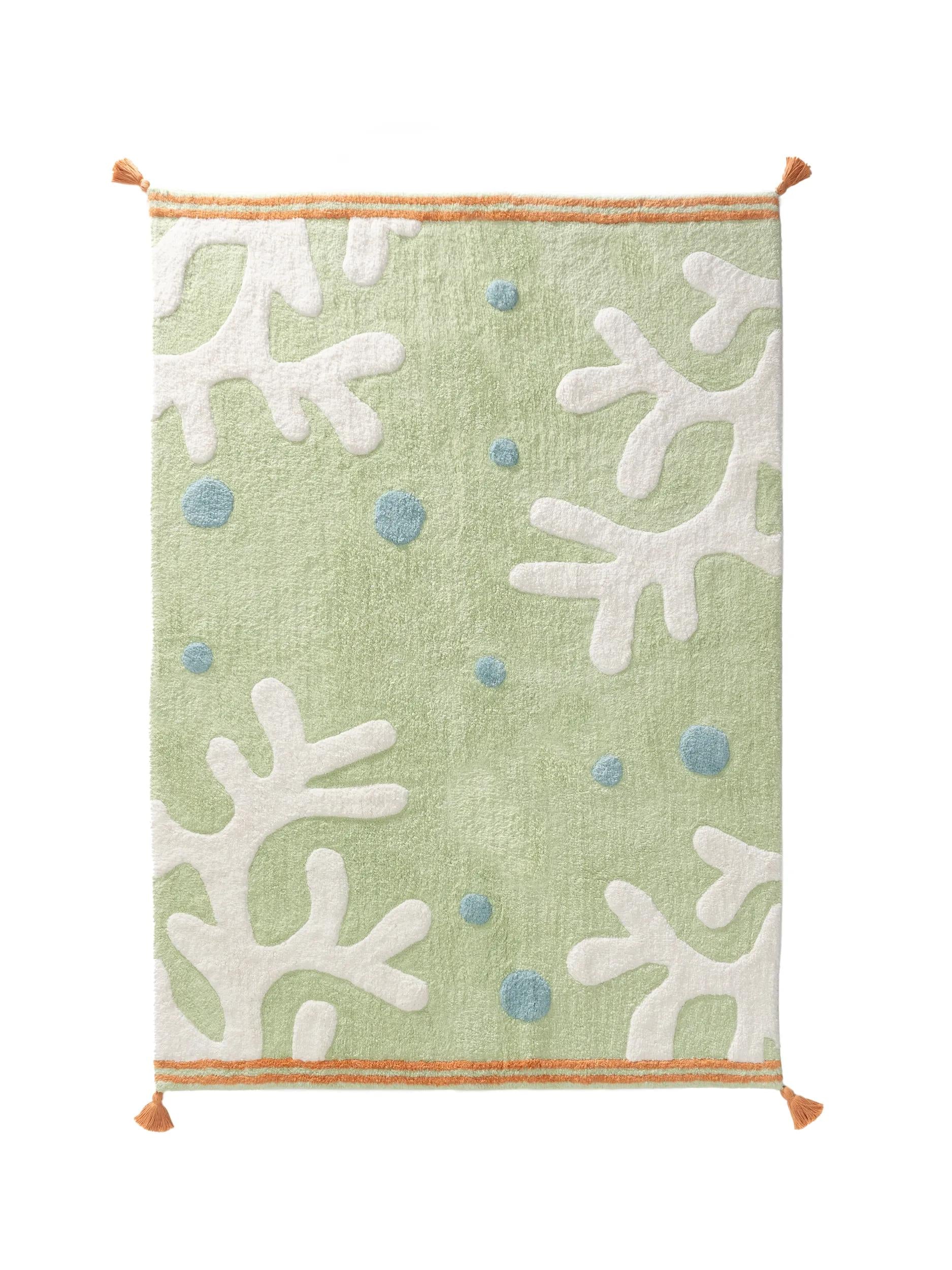 Covor lavabil pentru copii Marine – Multicolor/Verde