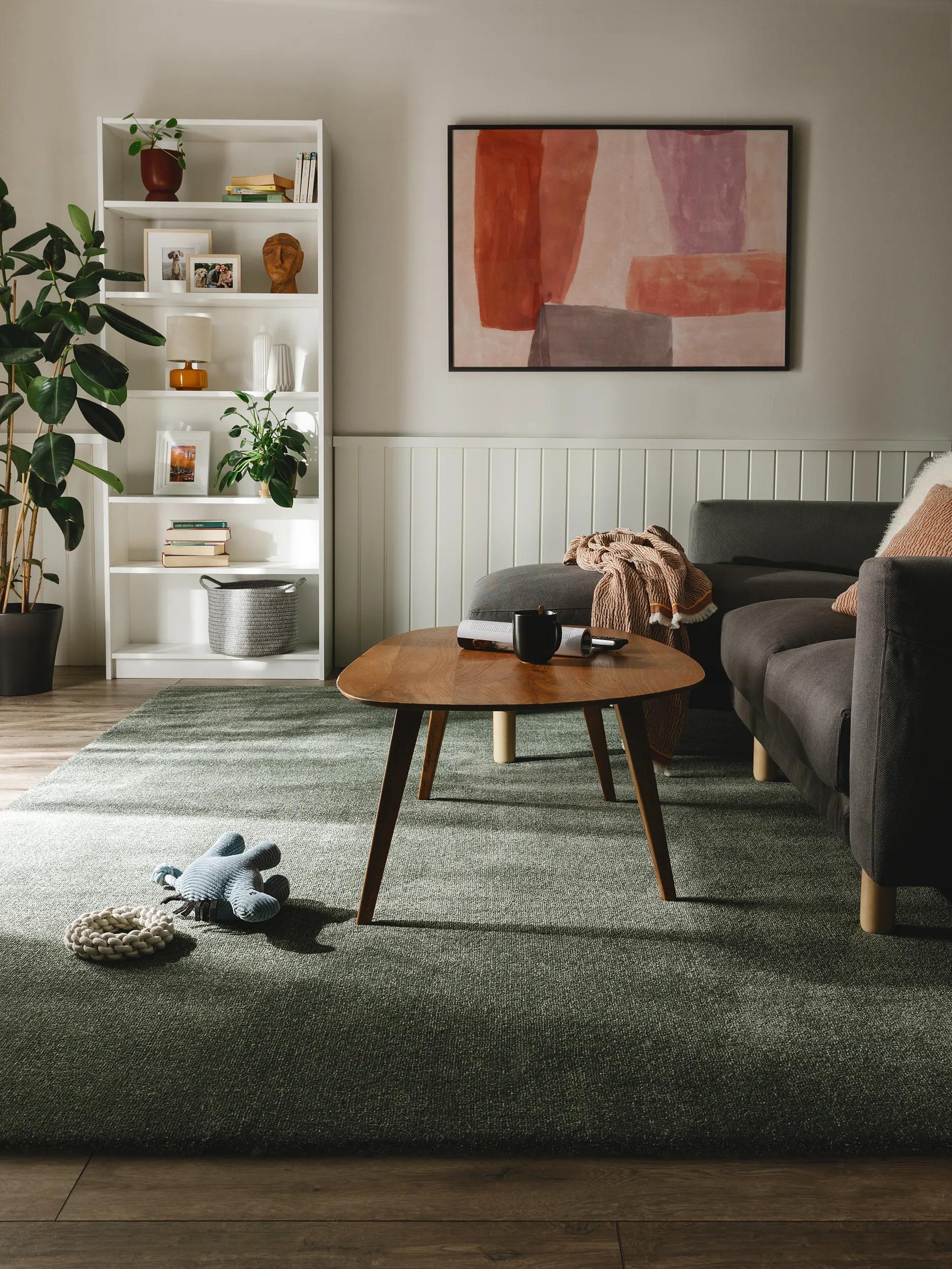 Covor shaggy lavabil Melvin – Verde