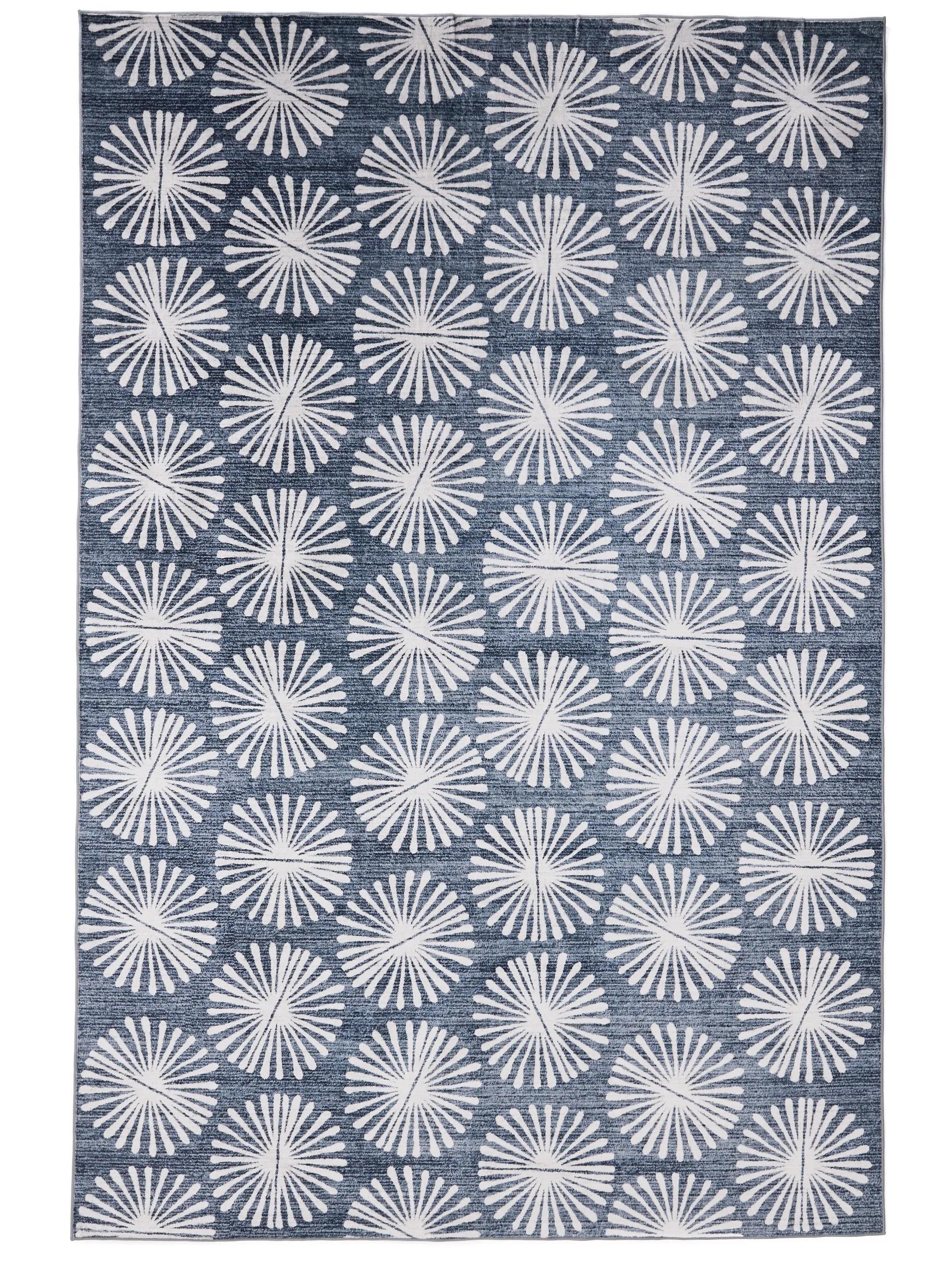 Covor lavabil Milly – Antracit/Albastru