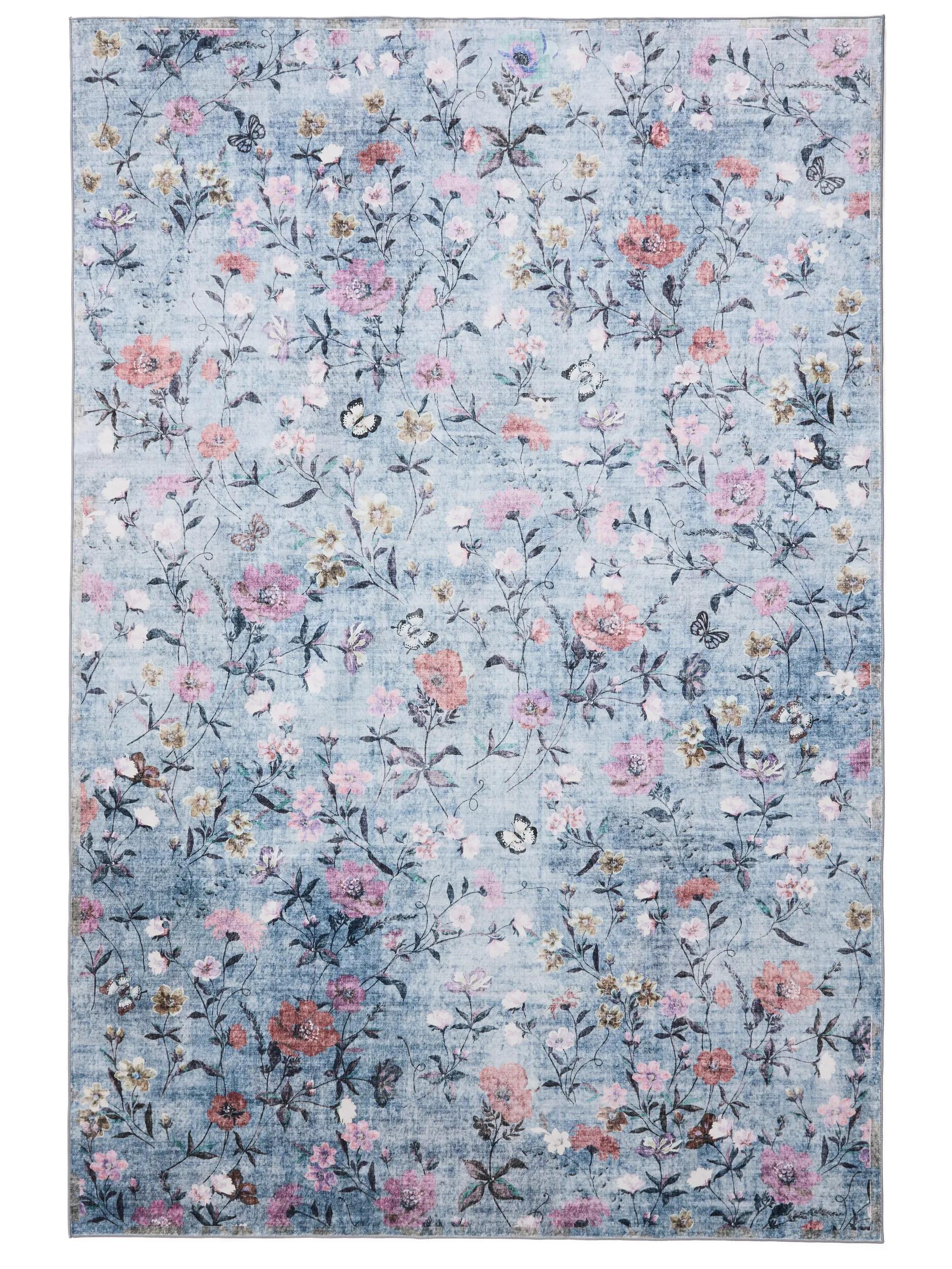 Covor lavabil Milly – Multicolor/Albastru