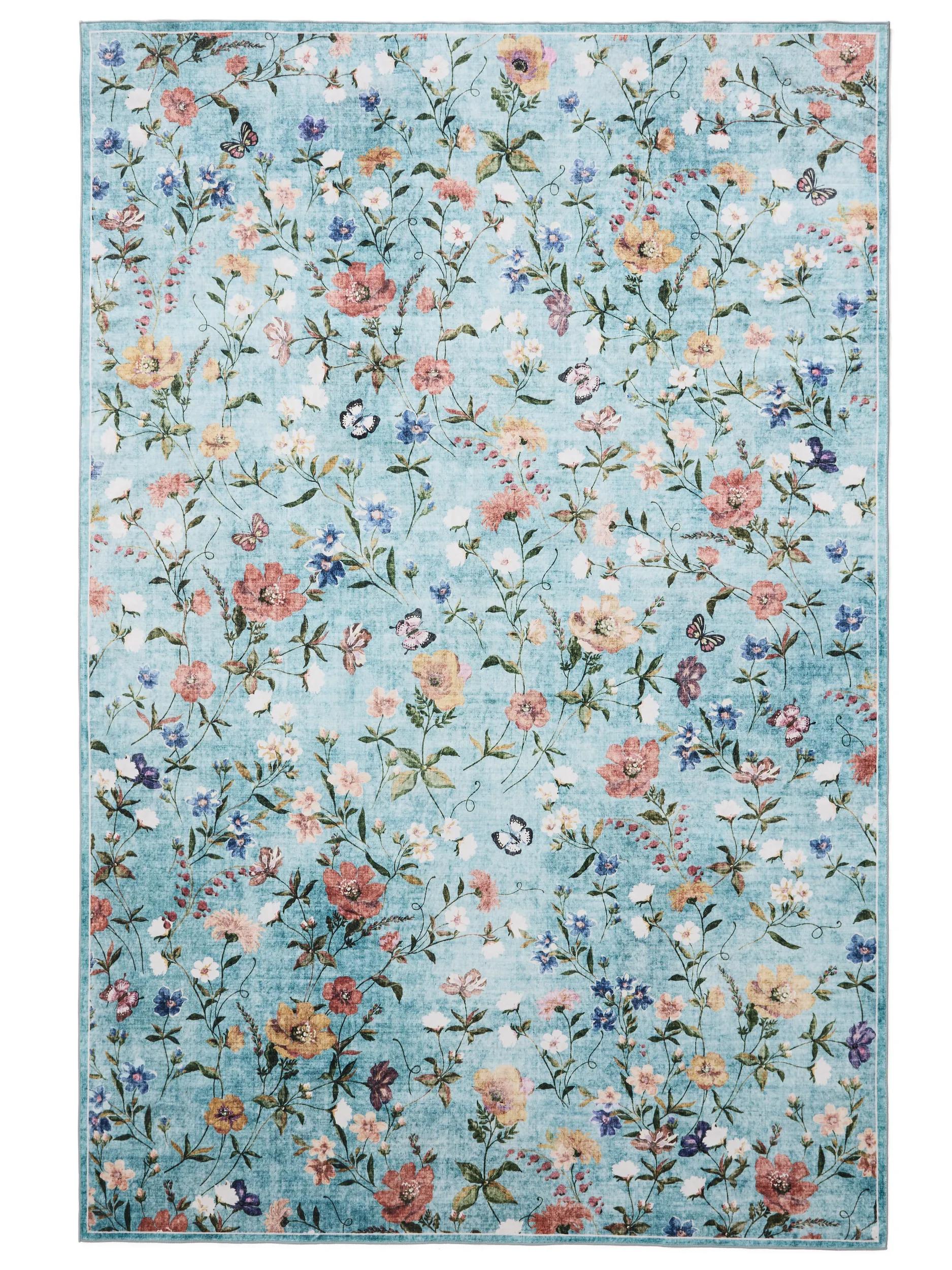 Covor lavabil Milly – Multicolor/Turcoaz