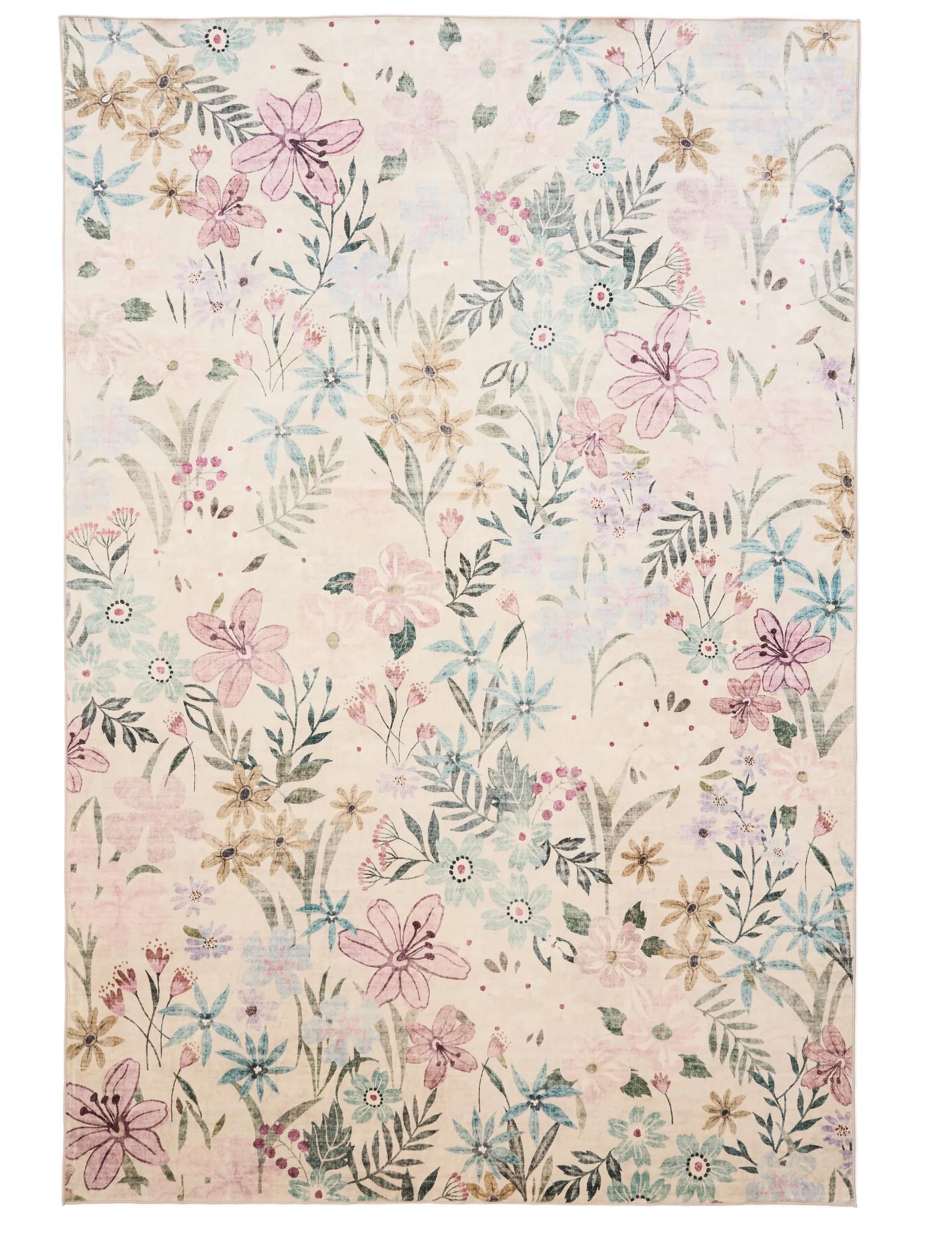 Covor lavabil Milly – Multicolor/Alb