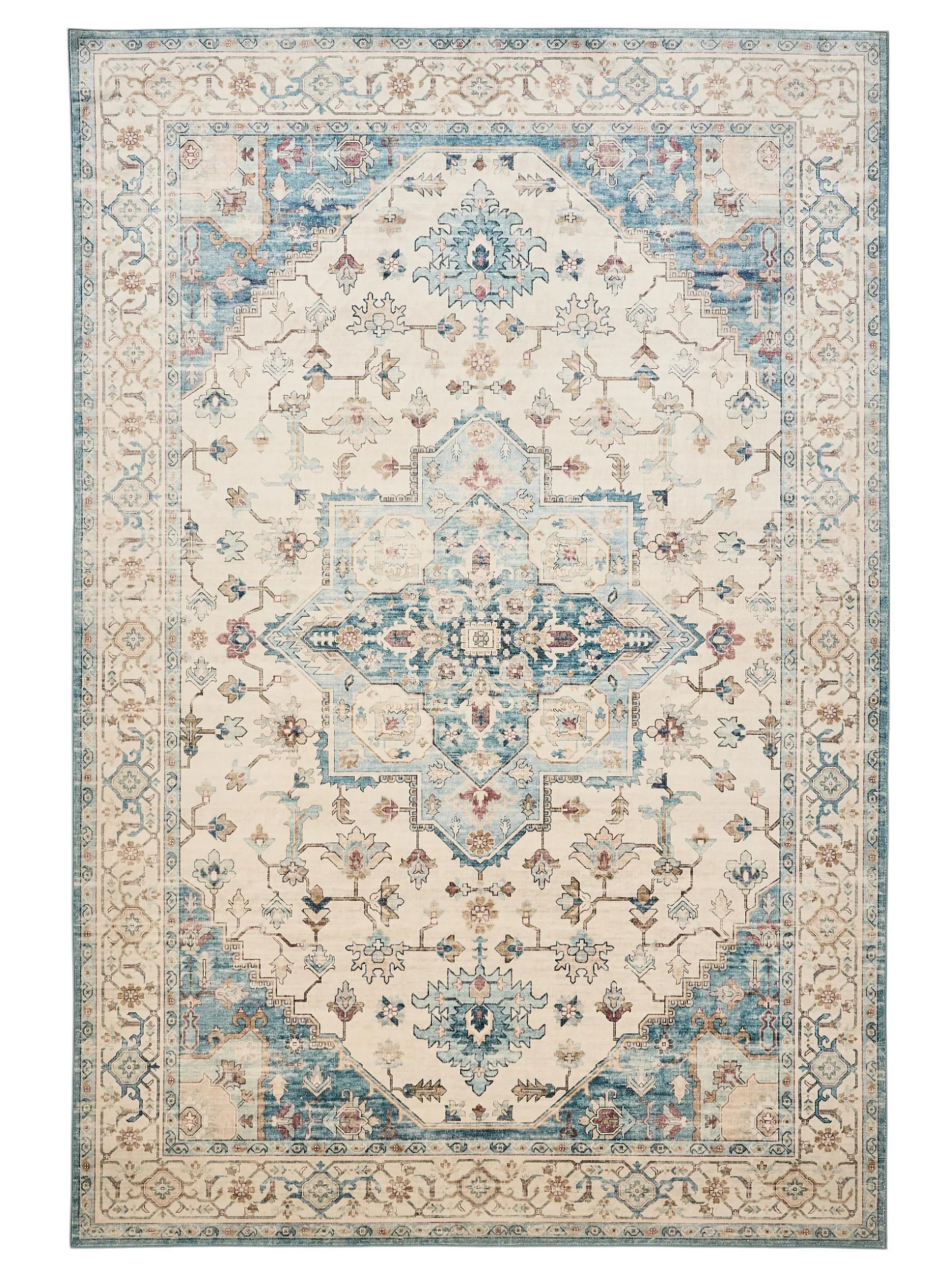 Covor lavabil Miray – Multicolor/Albastru