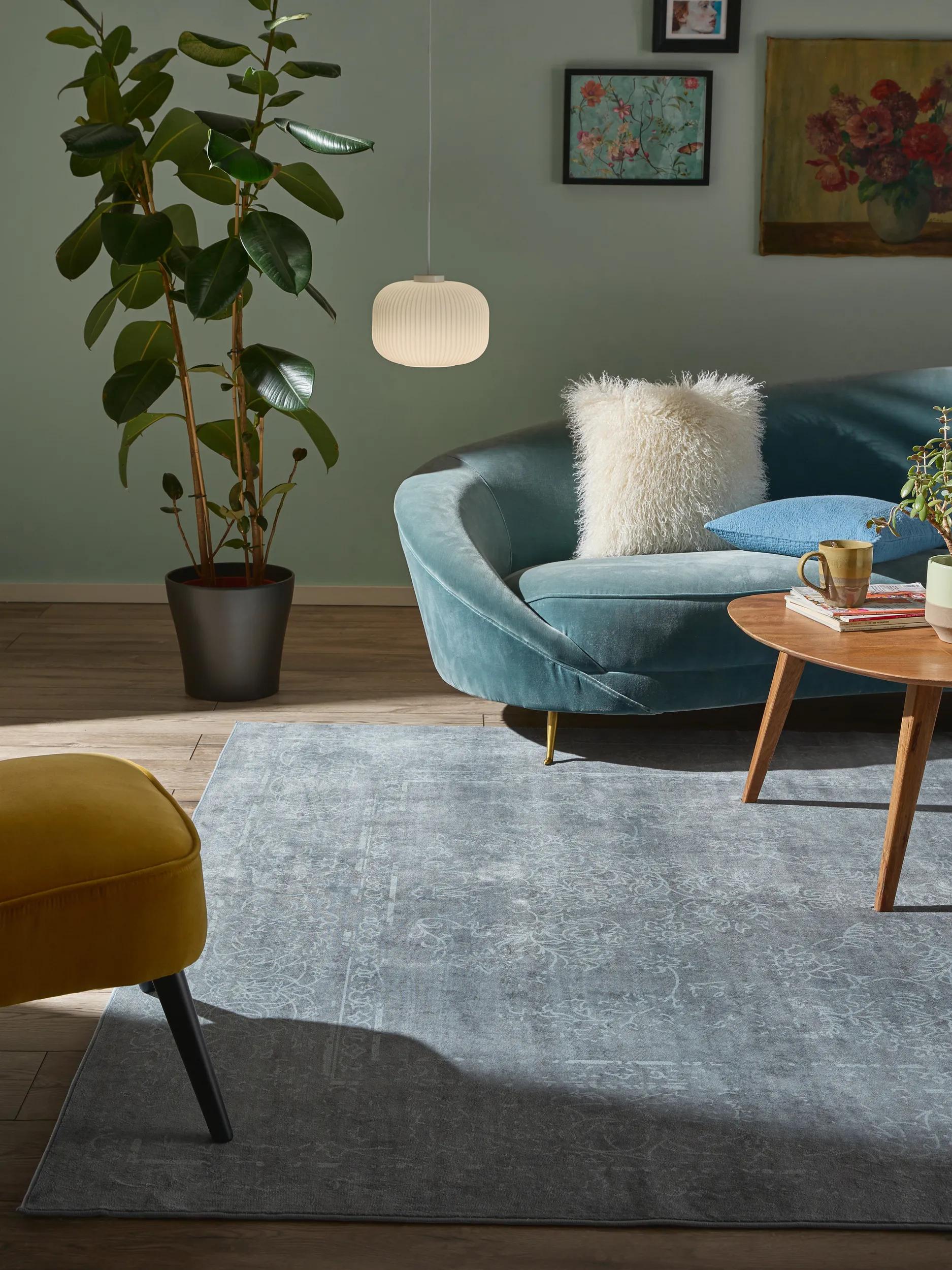 Covor lavabil Miray – Crem/Gri