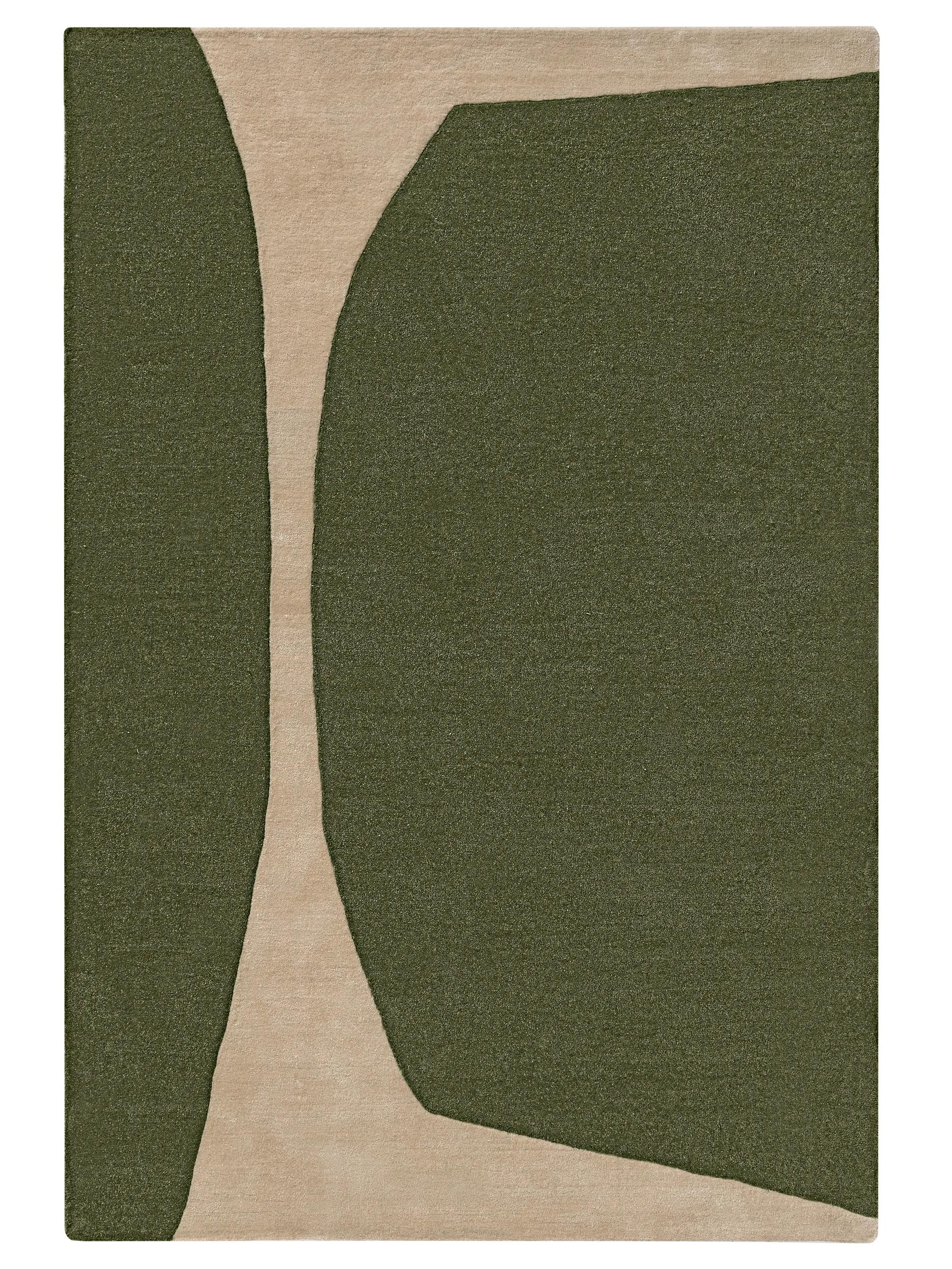 Covor din material reciclat Smilla – Verde