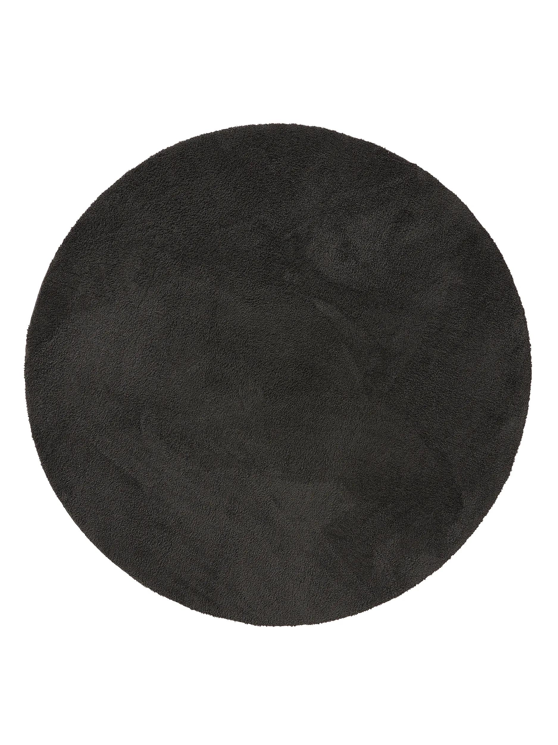Covor shaggy rotund Soda – Negru