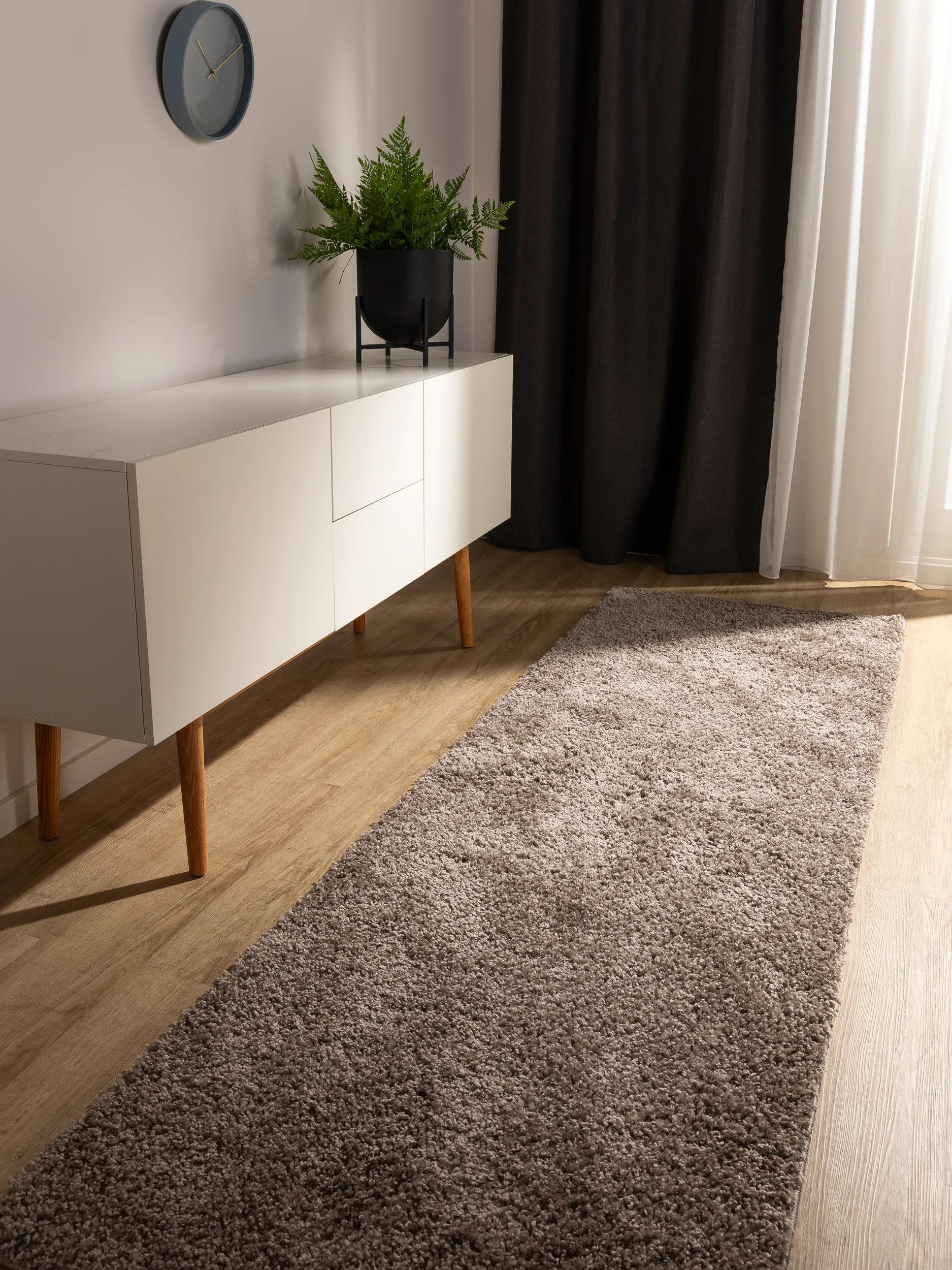 Traversă shaggy lavabil Soho – Taupe